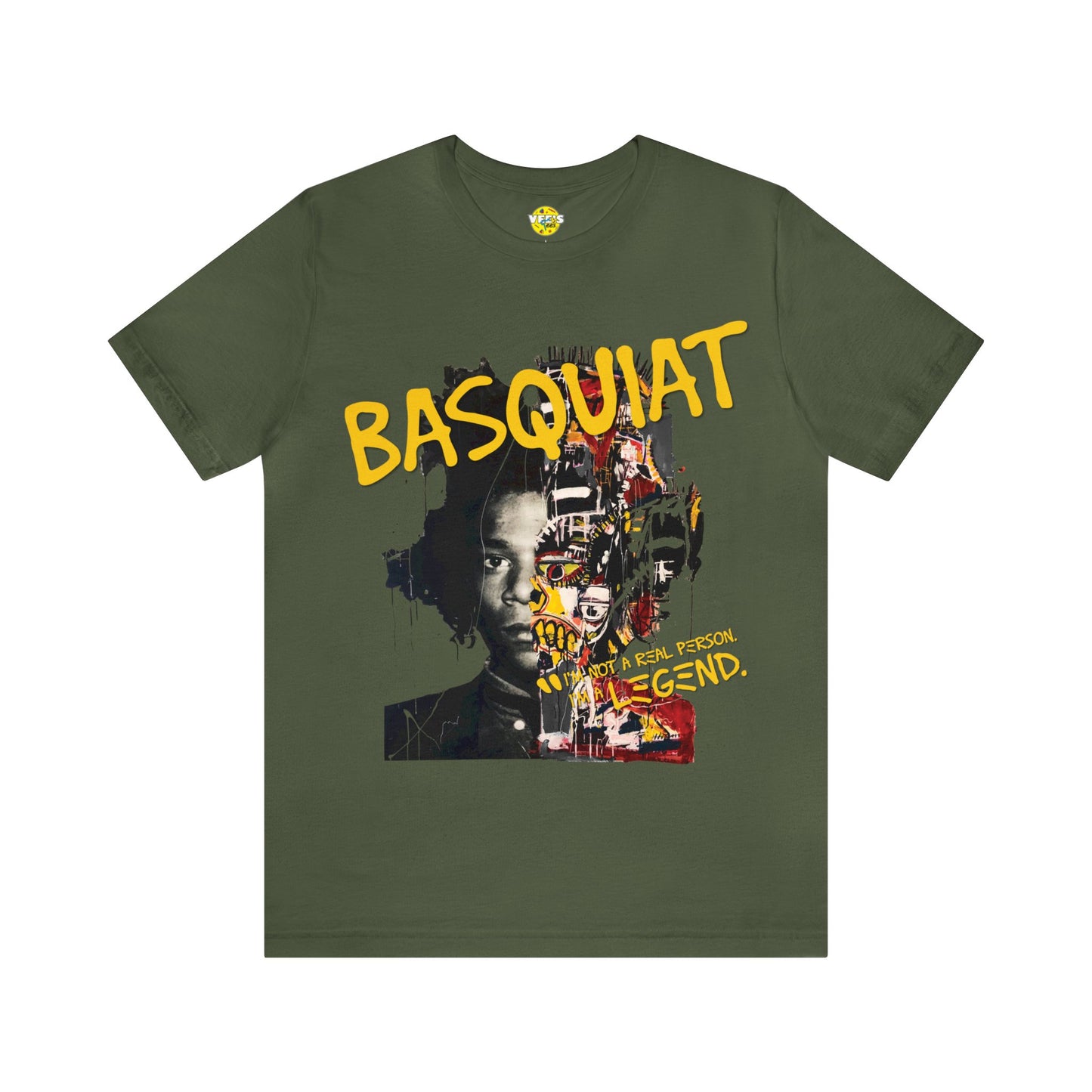 Basquiat Portrait Urban Art Icon Shirt, Jean-Michel Basquiat Quote Collage T-Shirt, Art Lover Fashion Graphic Tee, Black History Month
