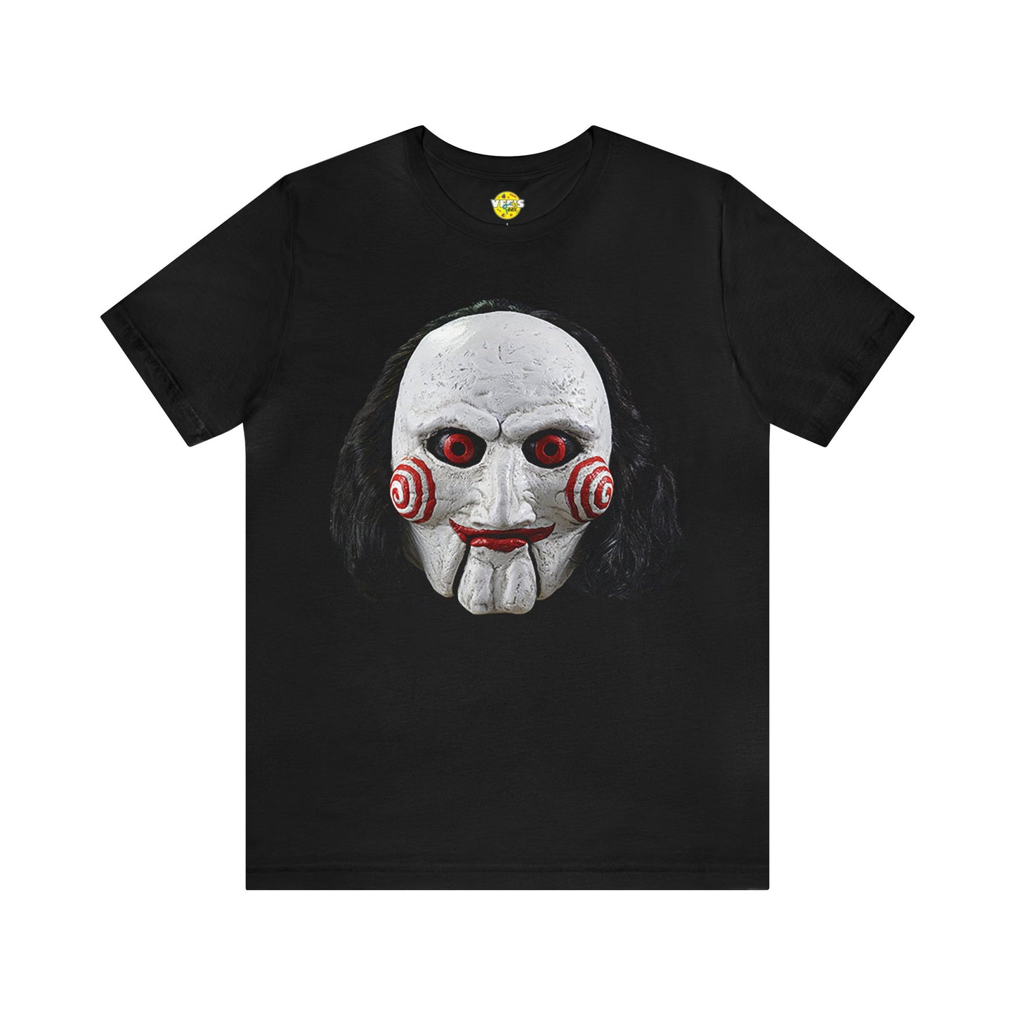 Halloween Billy from SAW Short Sleeve T-Shirt - Horror Icon Tee, Classic Film Graphic Shirt