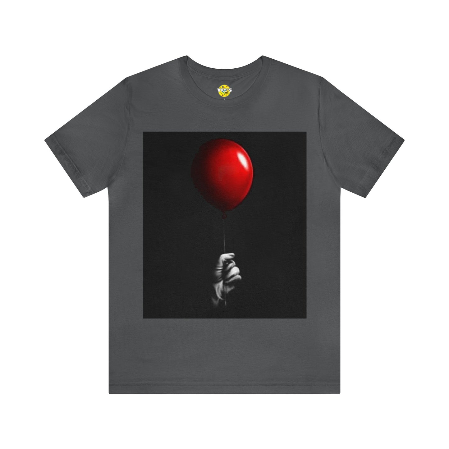 Halloween Pennywise Red Balloon Short Sleeve T-Shirt - IT Movie Inspired Tee, Horror Fan Graphic Shirt