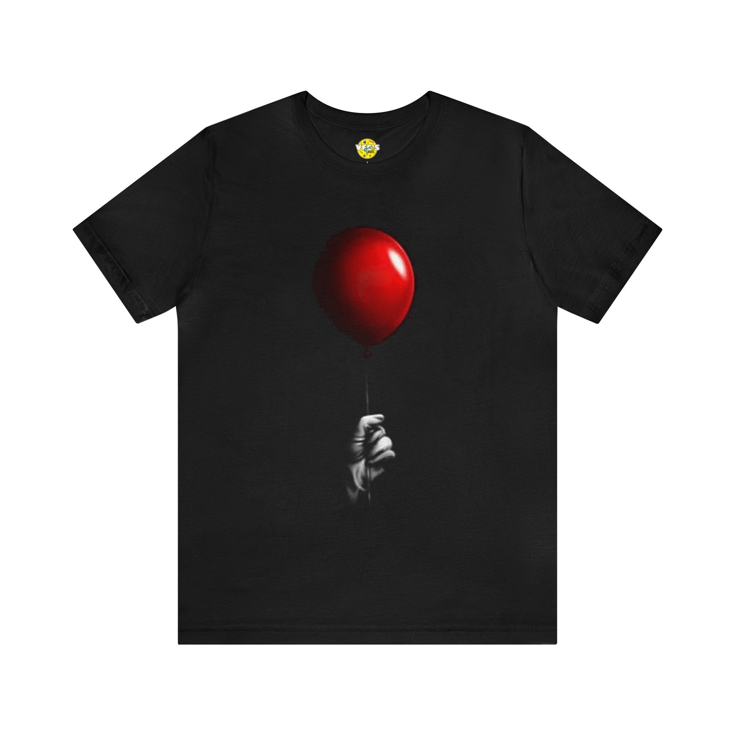 Halloween Pennywise Red Balloon Short Sleeve T-Shirt - IT Movie Inspired Tee, Horror Fan Graphic Shirt