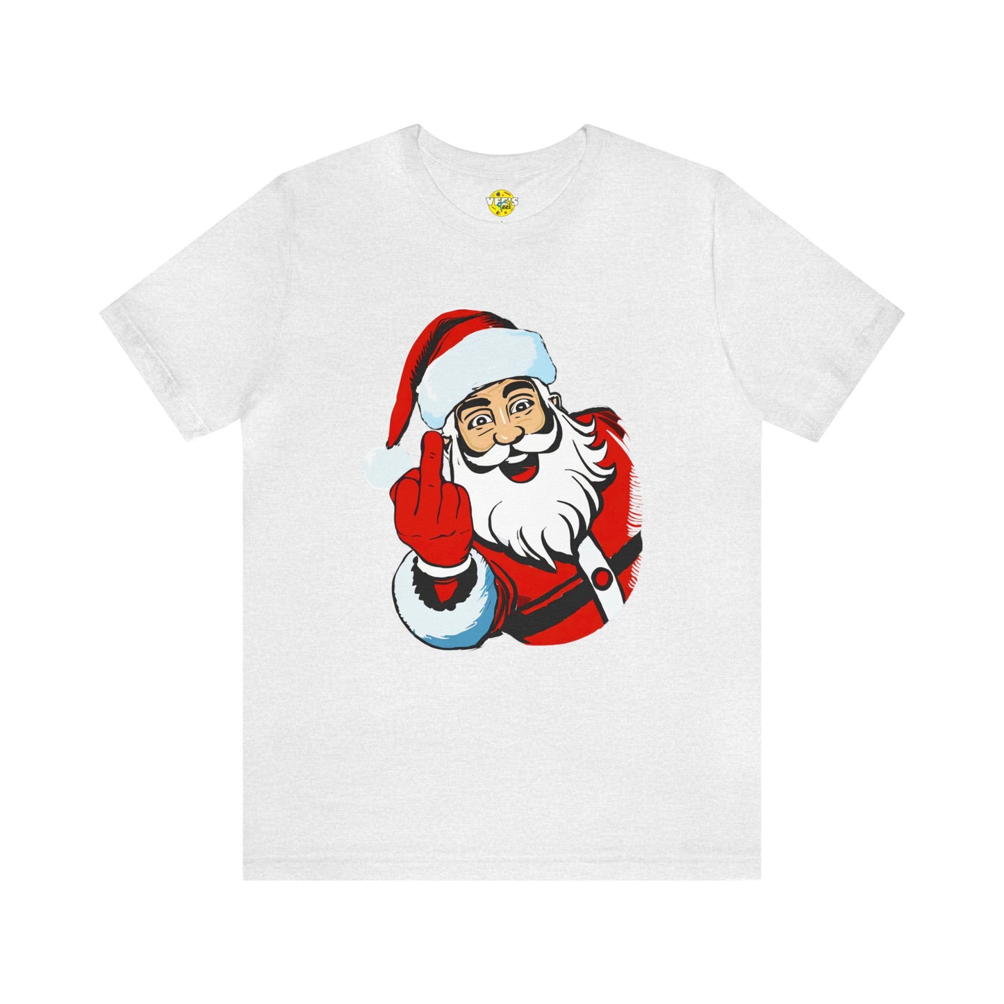 Naughty Santa Tshirt - Naughty Santa Christmas Tshirt - Santa Claus Middle Finger - Santa Middle Finger Tshirt