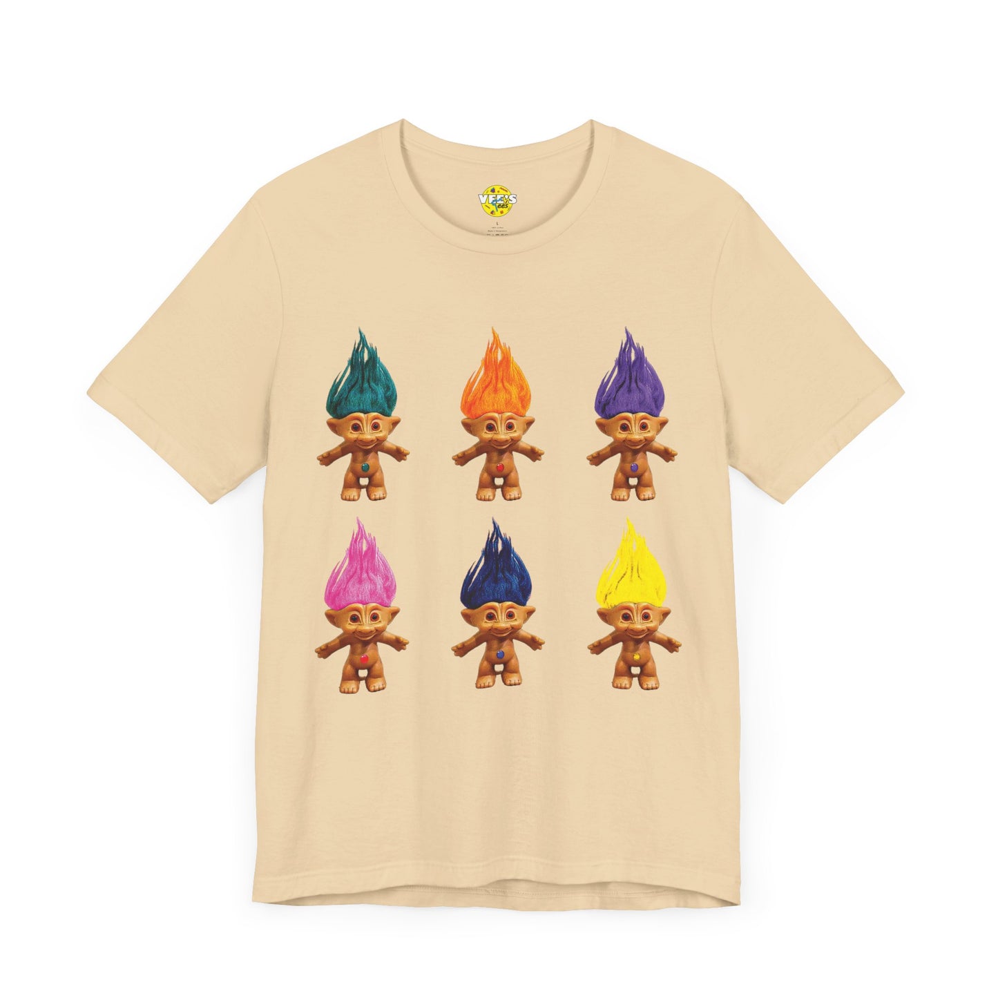 Vintage Treasure Troll Squad Short Sleeve T-Shirt - Retro 90s Nostalgia Tee