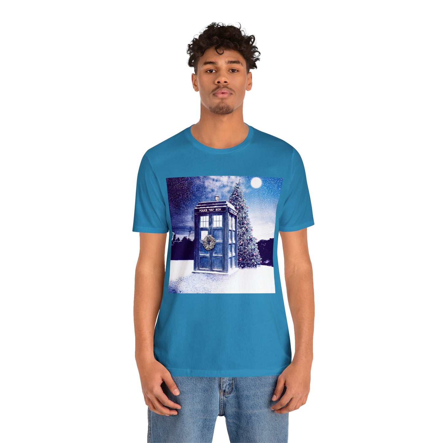 Dr Who Christmas - Dr Who Tardis Shirt - Dr Who Christmas Tardis Tshirt - Retro Doctor Who Tardis Tee - Christmas TARDIS Tshirt