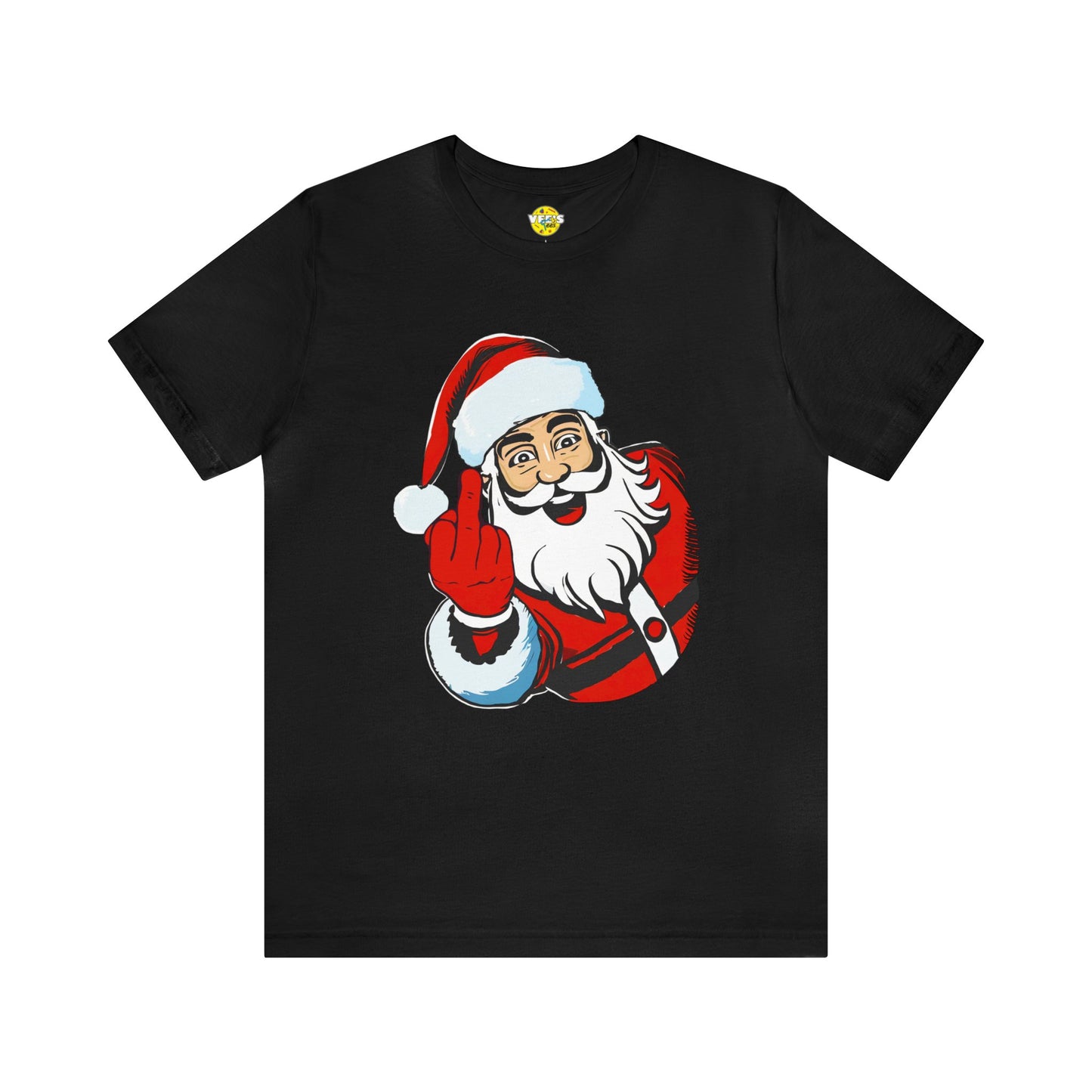 Naughty Santa Tshirt - Naughty Santa Christmas Tshirt - Santa Claus Middle Finger - Santa Middle Finger Tshirt