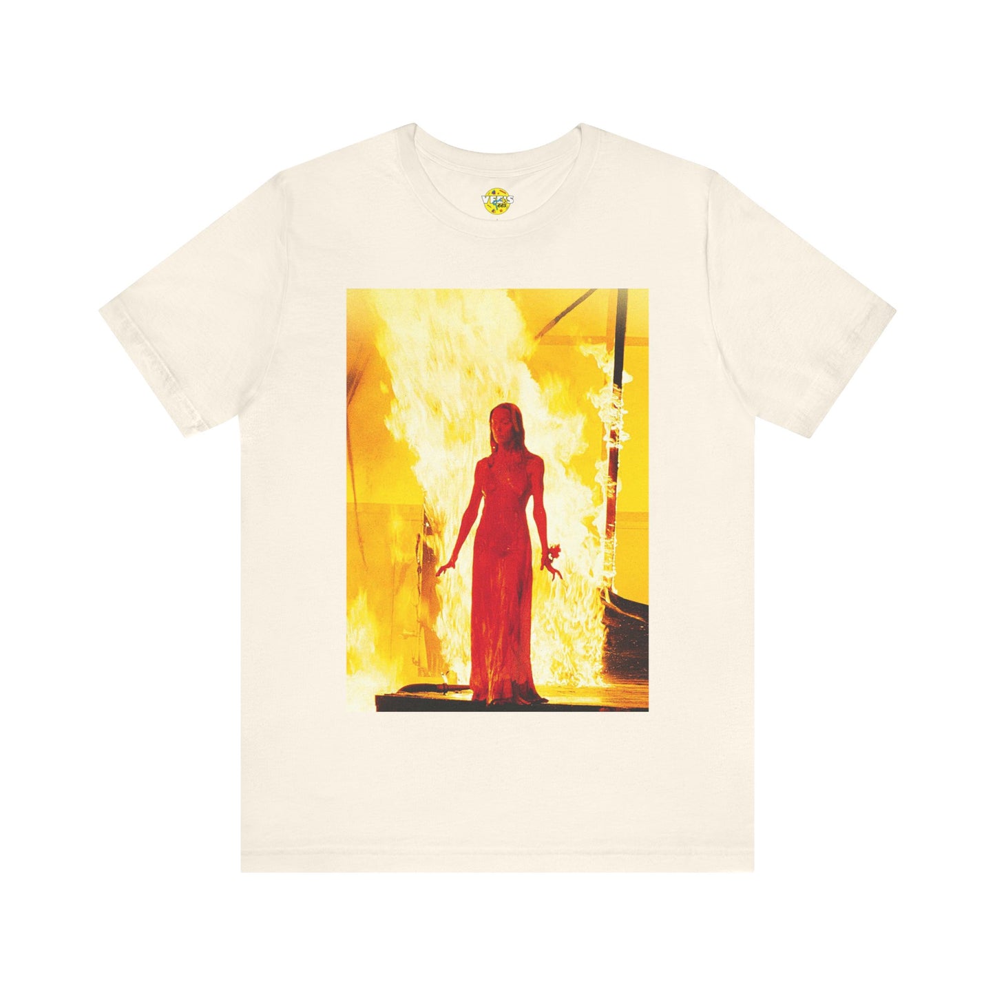 Halloween Carrie on the Burning Stage Short Sleeve T-Shirt - Iconic Horror Movie Tee, Carrie Prom Night Inferno Shirt