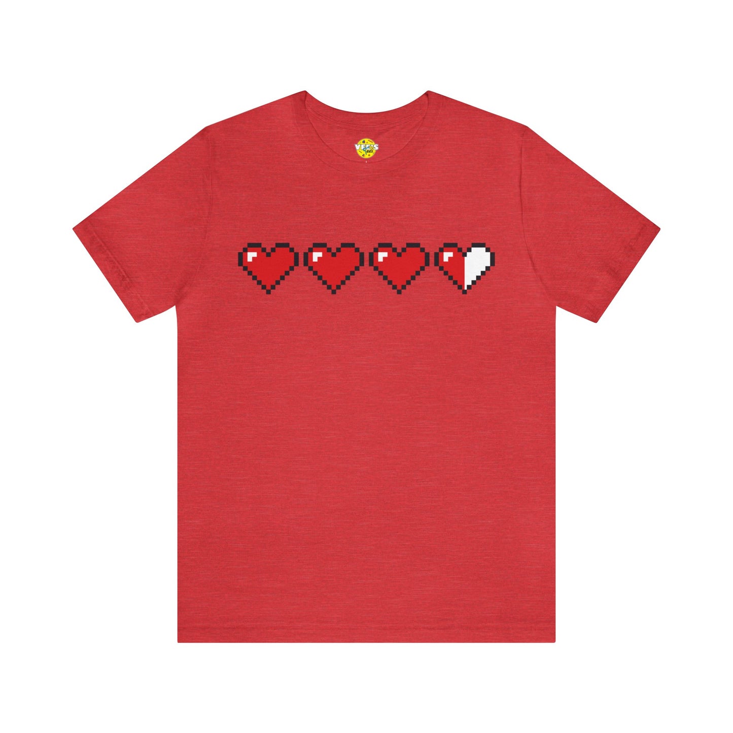 Retro Video game tshirt - Retro Arcade game shirt - Classic Retro Gamer tee - Gamer Heart Container tshirt - Pixelated Hearts tee