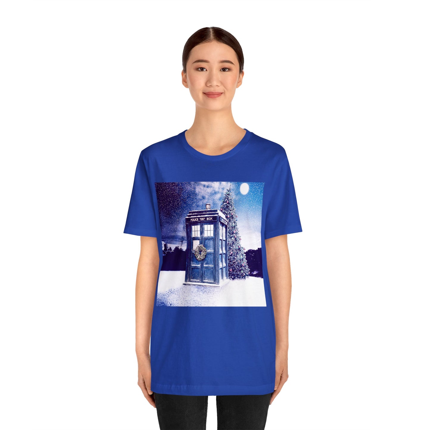 Dr Who Christmas - Dr Who Tardis Shirt - Dr Who Christmas Tardis Tshirt - Retro Doctor Who Tardis Tee - Christmas TARDIS Tshirt