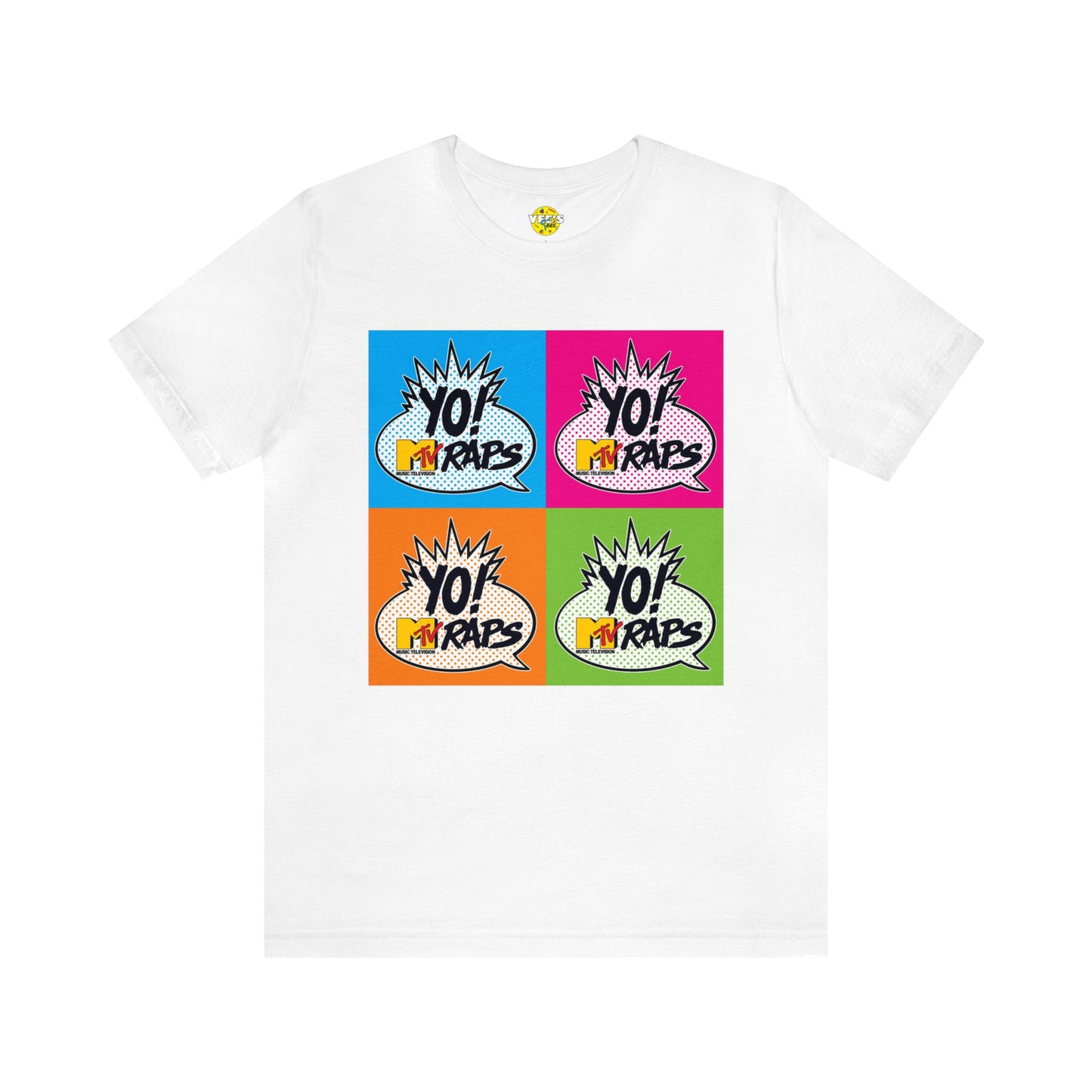 Yo! MTV Raps Pop Art Short Sleeve T-Shirt - Retro Hip-Hop Vibes for Music Lovers Tee