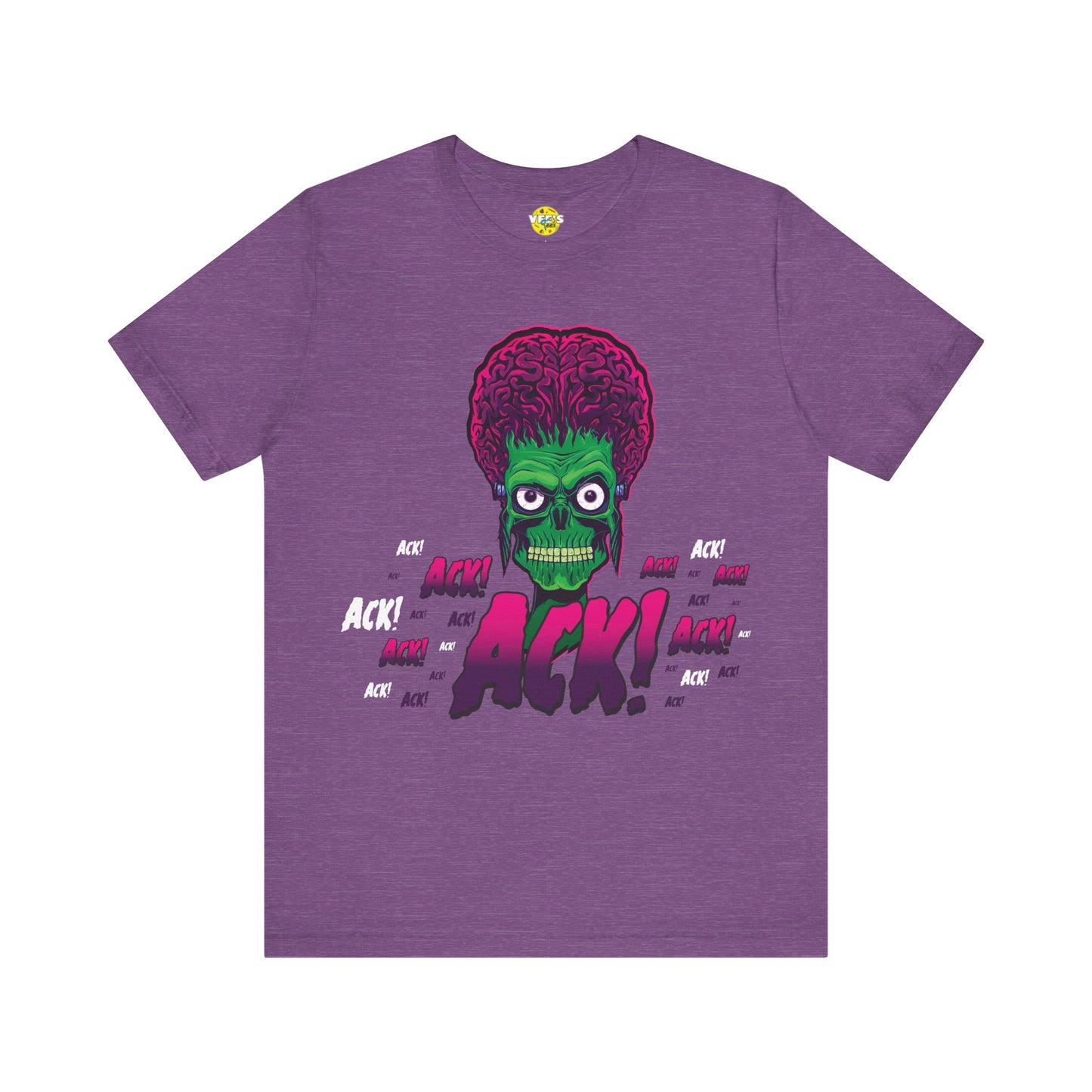 Halloween Mars Attacks! Alien Short Sleeve T-Shirt - Retro Sci-Fi Movie Graphic Tee, Vintage Extraterrestrial Invasion Shirt