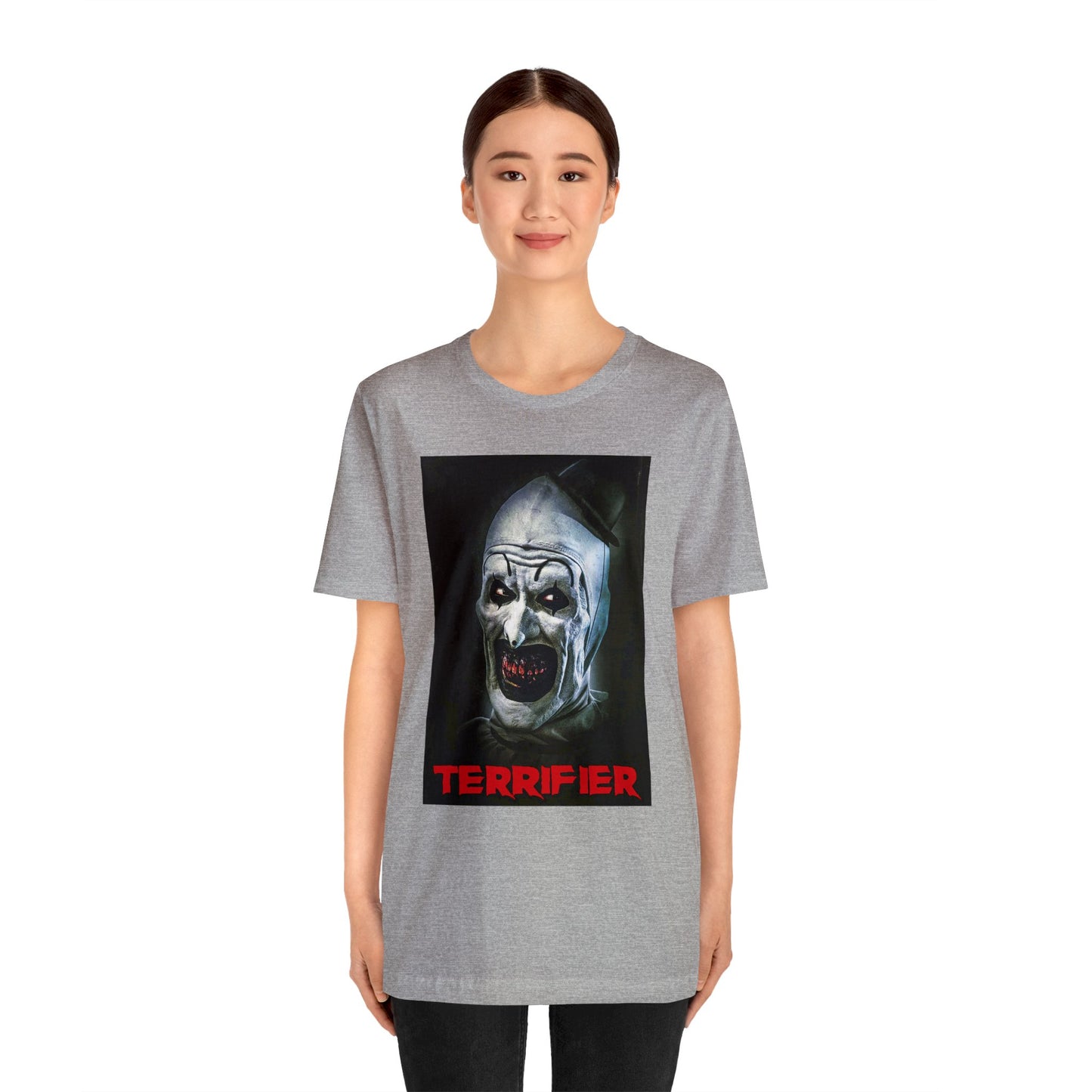 Halloween Terrifier Short Sleeve T-Shirt - Art the Clown Tee - Horror Movie Shirt