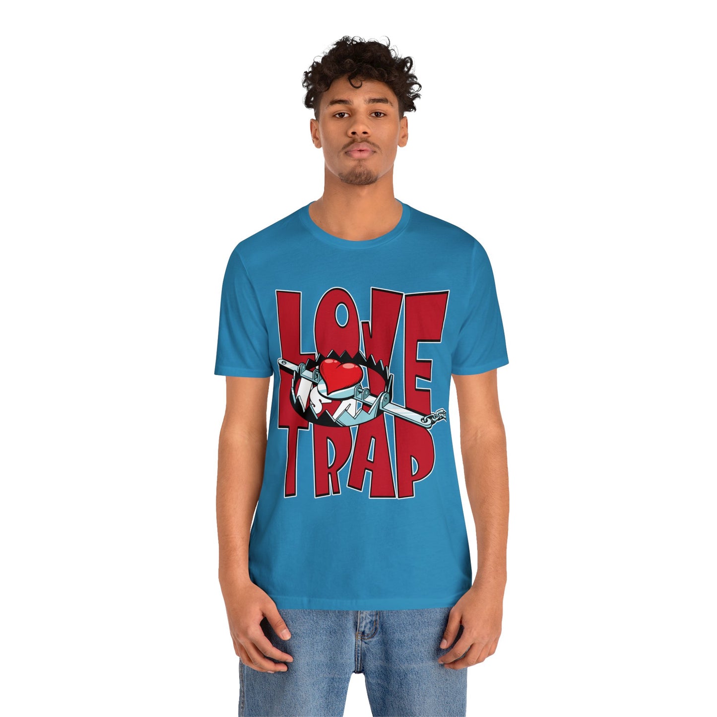 Love is a Trap Bear Trap Heart Graphic Tee - Anti Valentine Alternative Love Paradox Shirt - Valentines Day Unique Love Tshirt