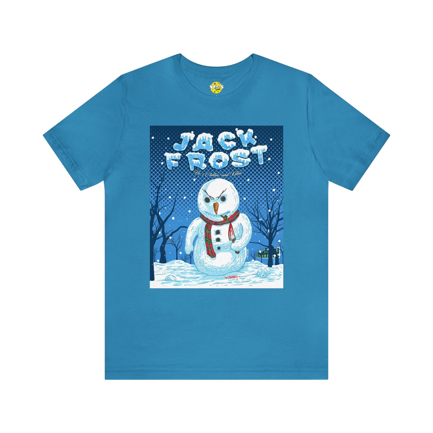 Chillingly Festive - Jack Frost Horror Movie Poster Short Sleeve T-Shirt