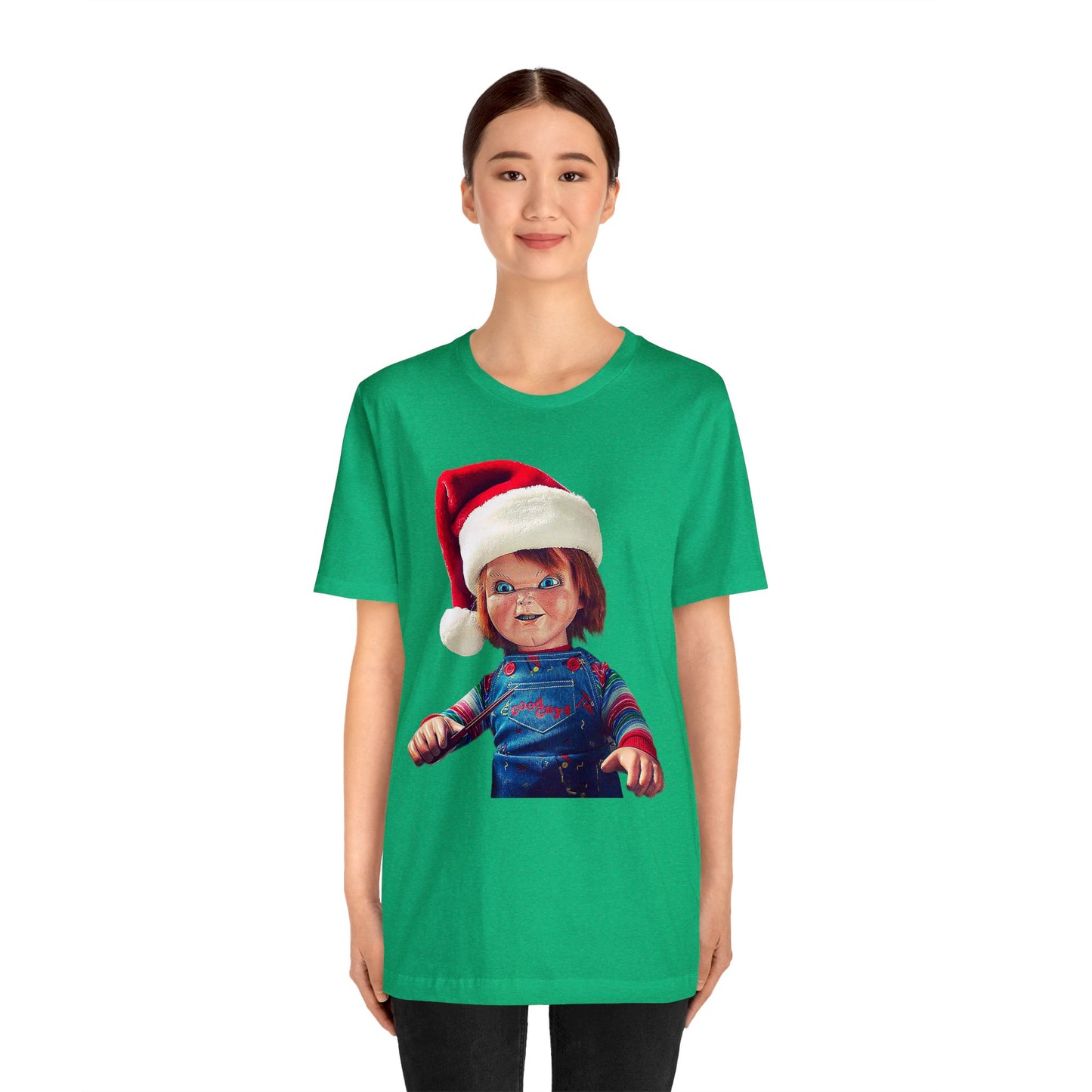 Yuletide Chucky Holiday Short Sleeve T-Shirt - Festive Horror Christmas Tee