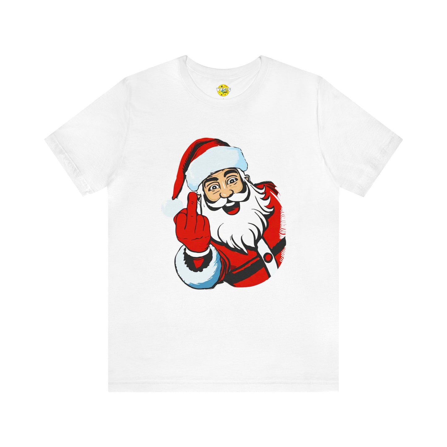 Naughty Santa Tshirt - Naughty Santa Christmas Tshirt - Santa Claus Middle Finger - Santa Middle Finger Tshirt