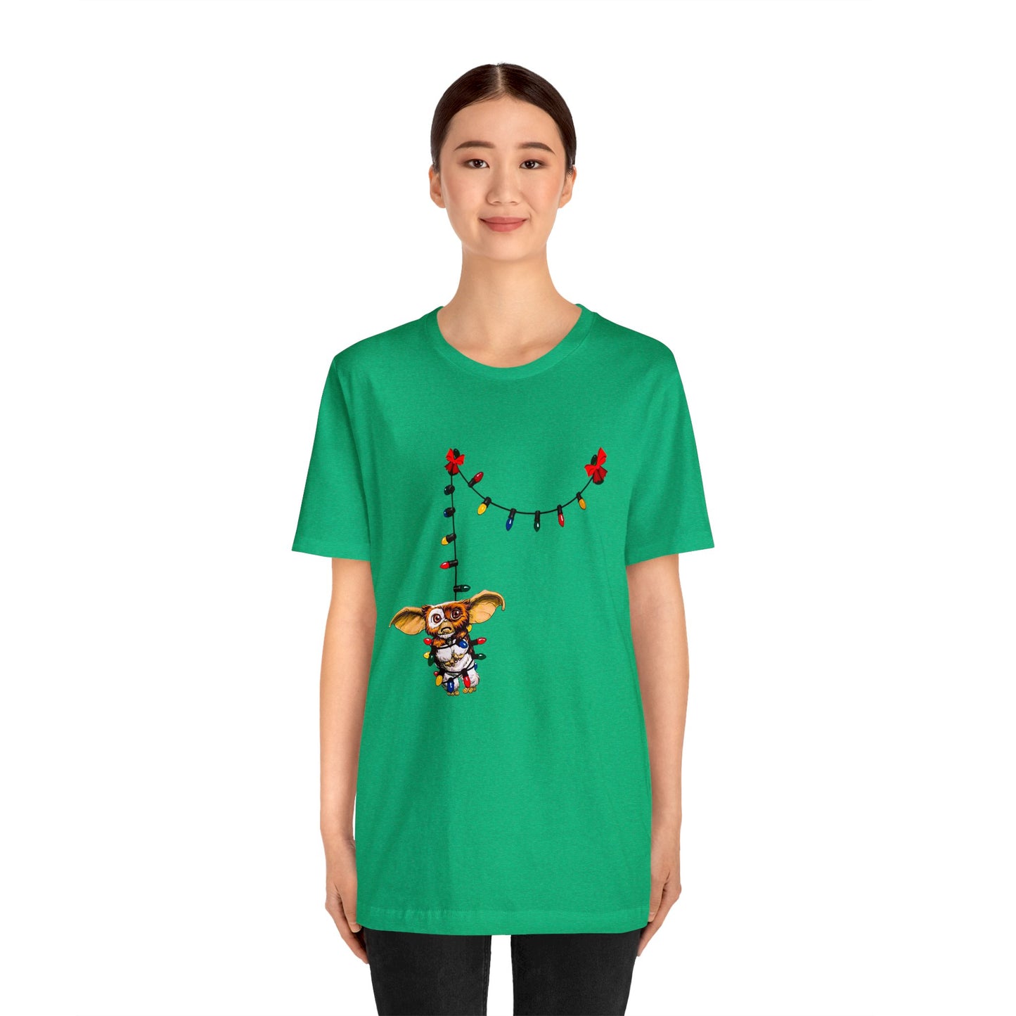 Christmas Gremlin tshirt - Gizmo! Christmas Lights - Gremlin Christmas Lights - Holiday Gremlin - Mogwai tshirt