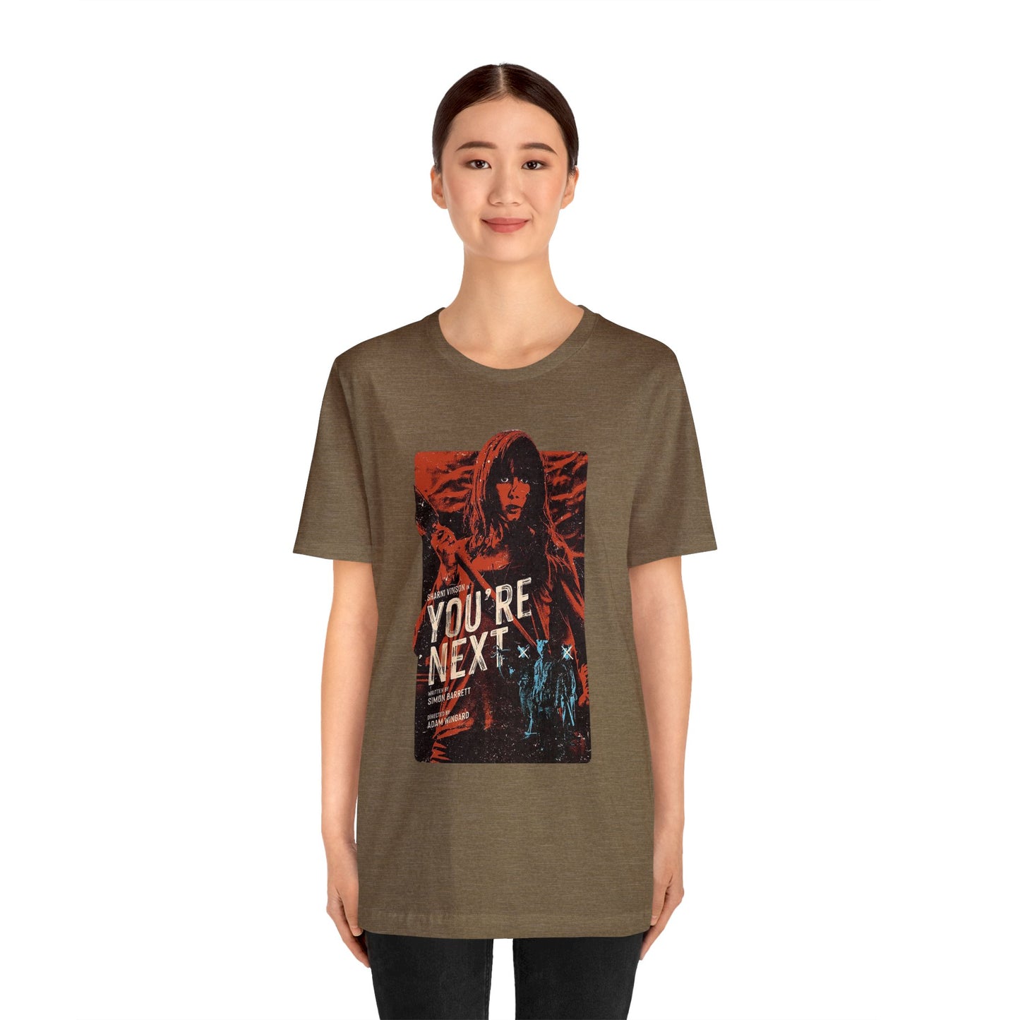 Halloween You're Next Movie Poster Short Sleeve T-Shirt - Home Invasion Horror Tee - Classic Thriller Film Shirt