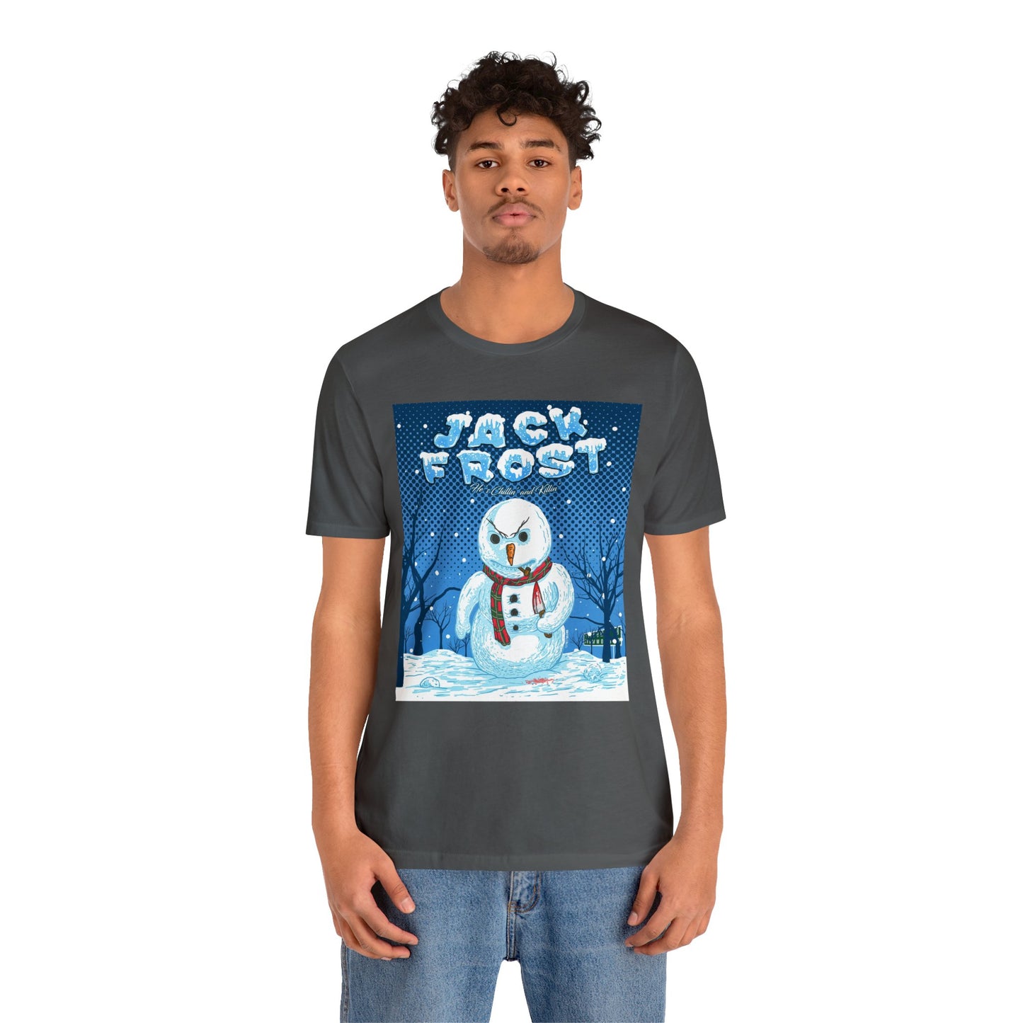 Chillingly Festive - Jack Frost Horror Movie Poster Short Sleeve T-Shirt