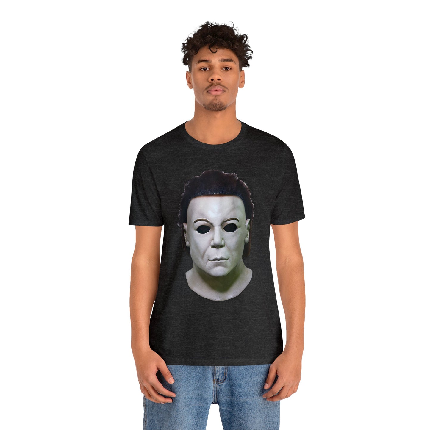 Halloween Michael Myers' Mask Halloween Short Sleeve T-Shirt - Horror Icon Tee, Classic Movie Graphic Shirt