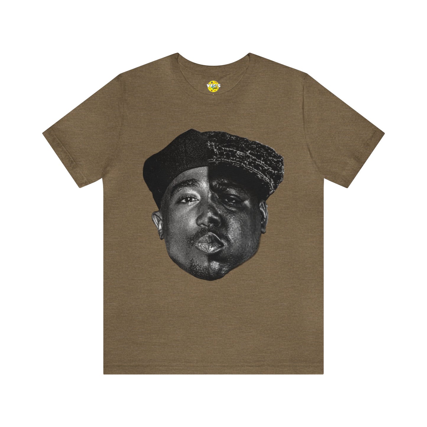 Tupac and Notorious BIG Half Faces TShirt, 90s Style Iconic Classic Hip Hop Shirt, Vintage Music Legends Tee, Singer Tribute TShirt