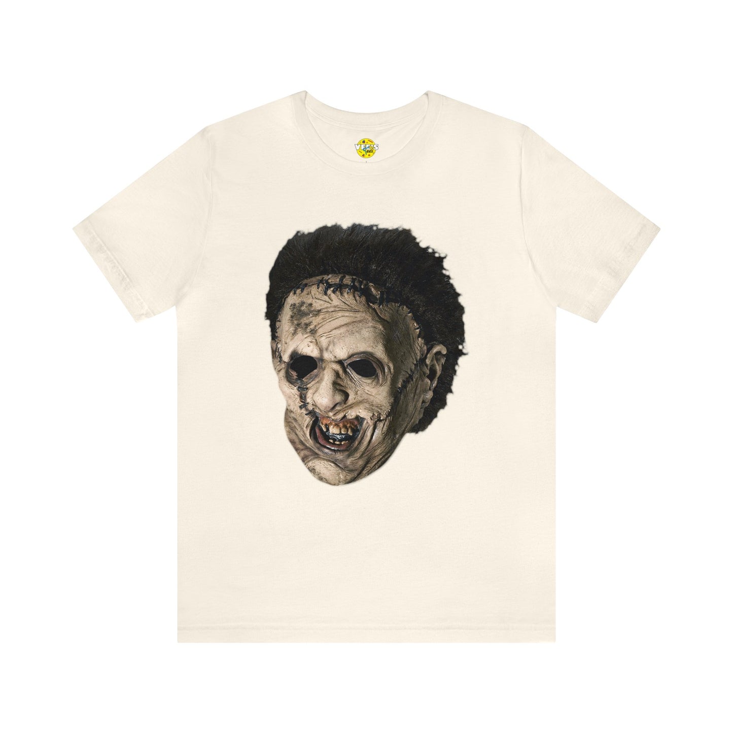 Halloween Leatherface Mask Short Sleeve T-Shirt - Classic Horror Film Tee - Iconic Chainsaw Massacre Shirt