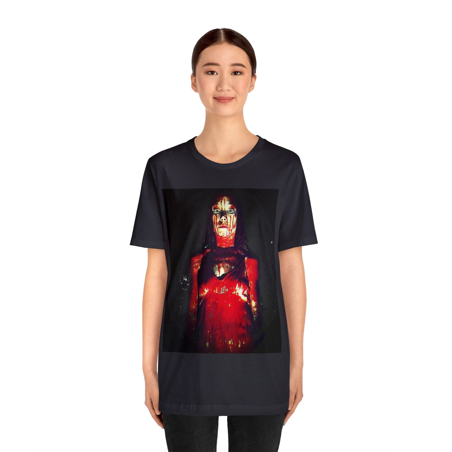 Halloween Bloody Carrie White Prom Scene Short Sleeve T-Shirt - Classic Horror Tee, Iconic Movie Graphic Shirt