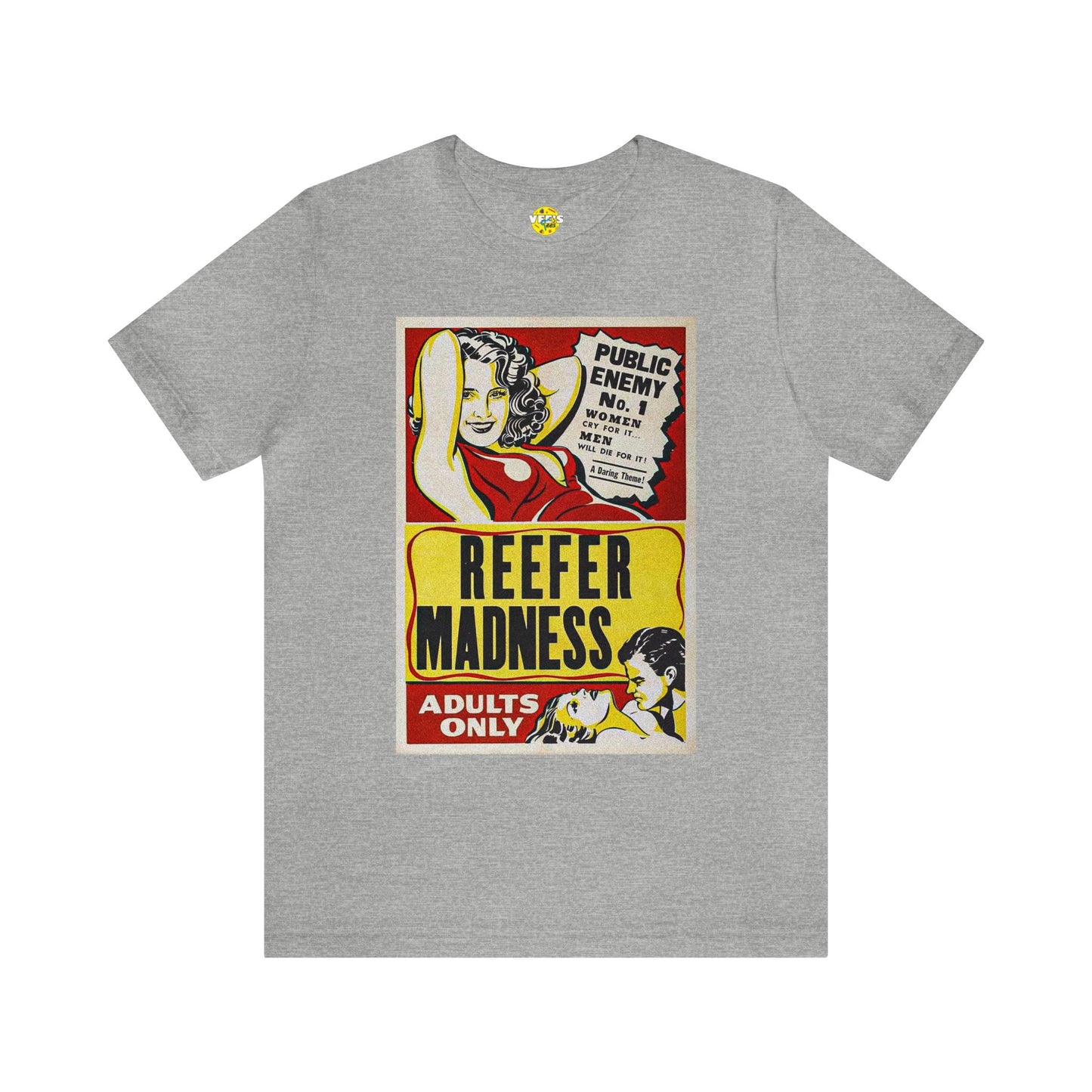 Reefer Madness Movie Poster Short Sleeve T-Shirt - Vintage Stoner Cult Classic Tee