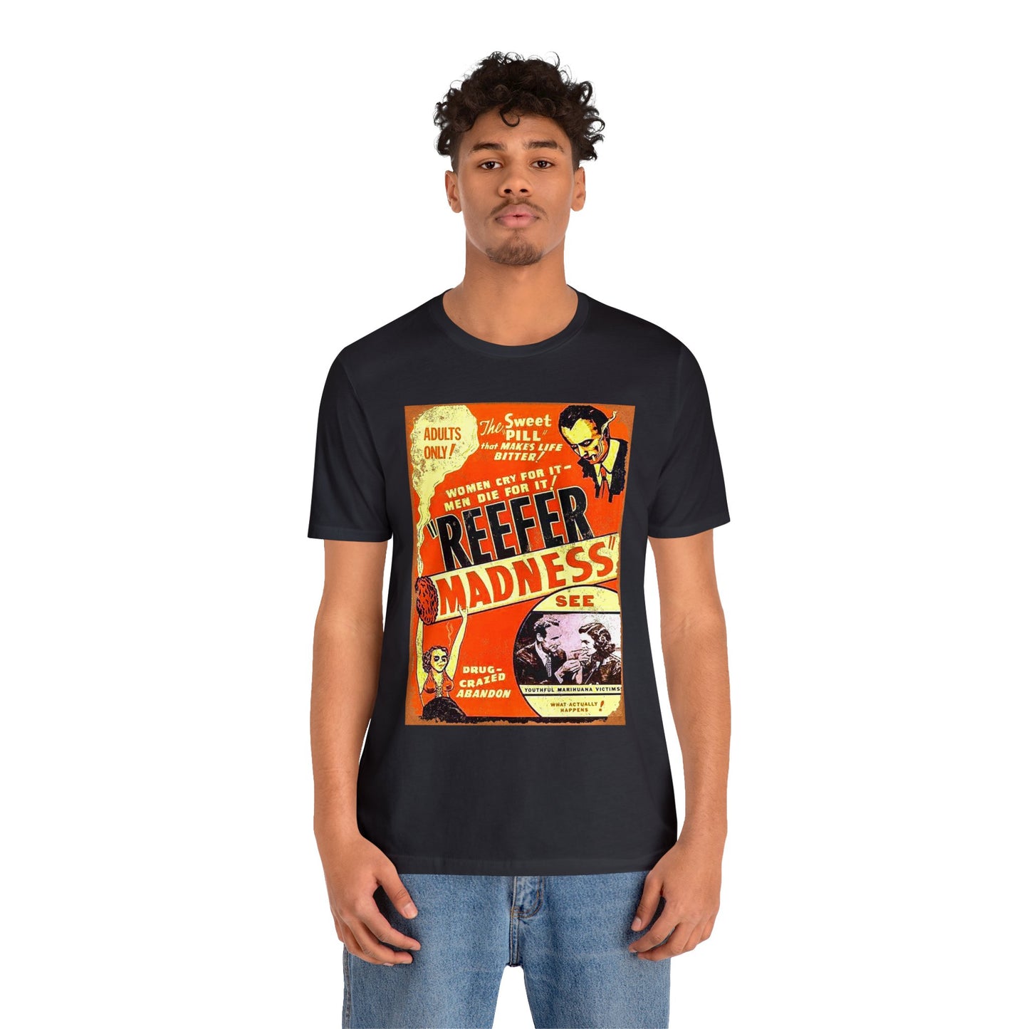 Retro Reefer Madness Movie Poster Short Sleeve T-Shirt - Cult Classic Nostalgia Tee