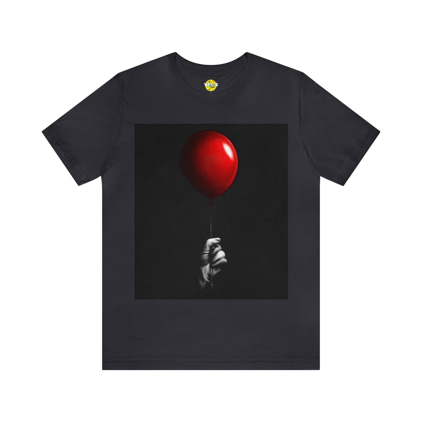 Halloween Pennywise Red Balloon Short Sleeve T-Shirt - IT Movie Inspired Tee, Horror Fan Graphic Shirt