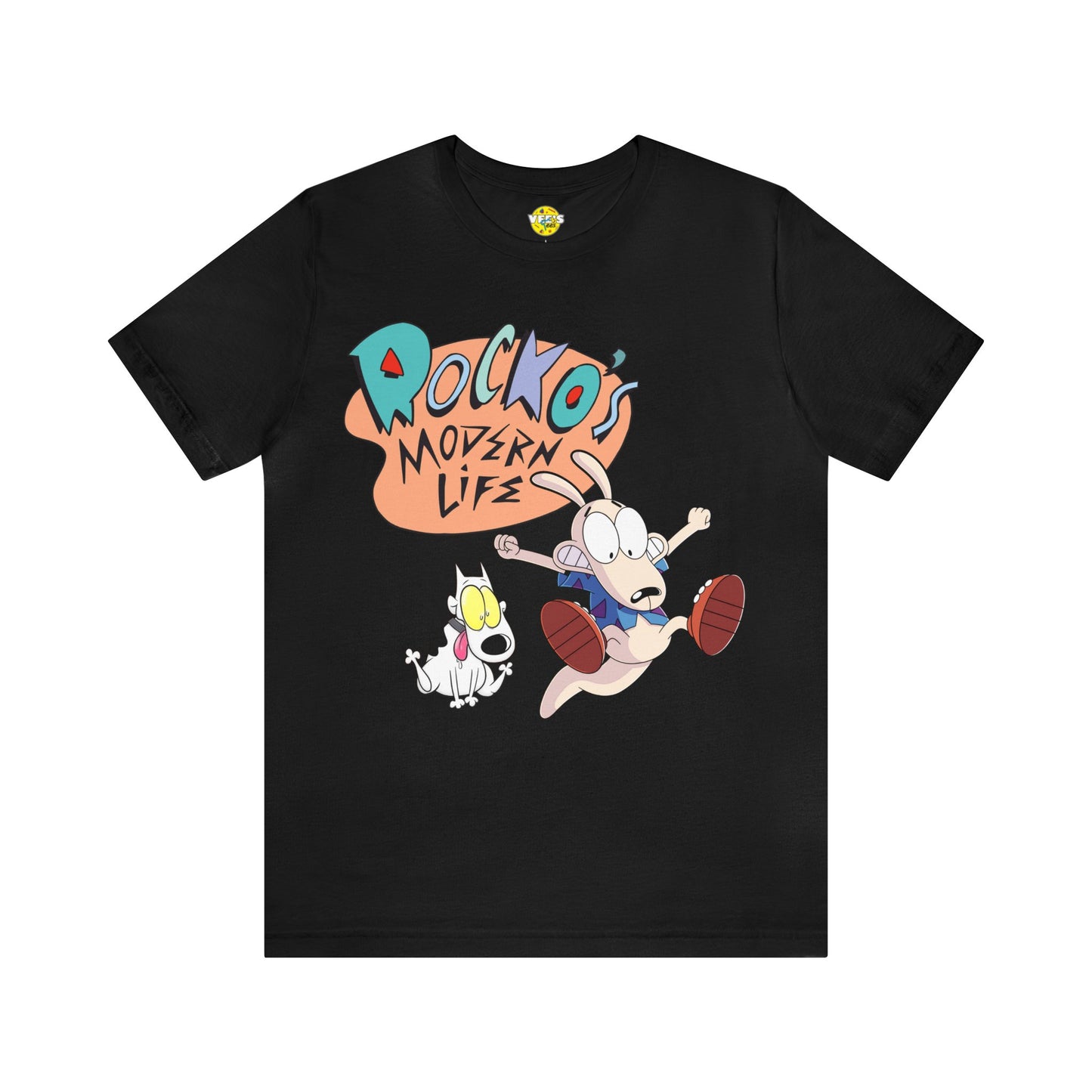 Rockos Modern Life Retro Short Sleeve T-Shirt - Cartoon Nostalgia Tee