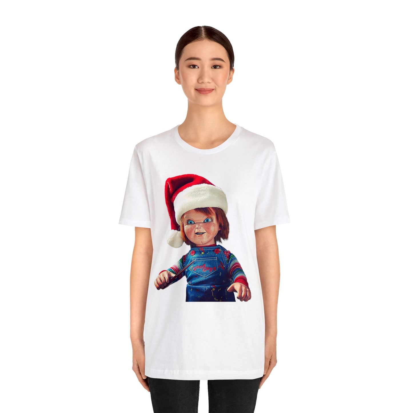 Yuletide Chucky Holiday Short Sleeve T-Shirt - Festive Horror Christmas Tee