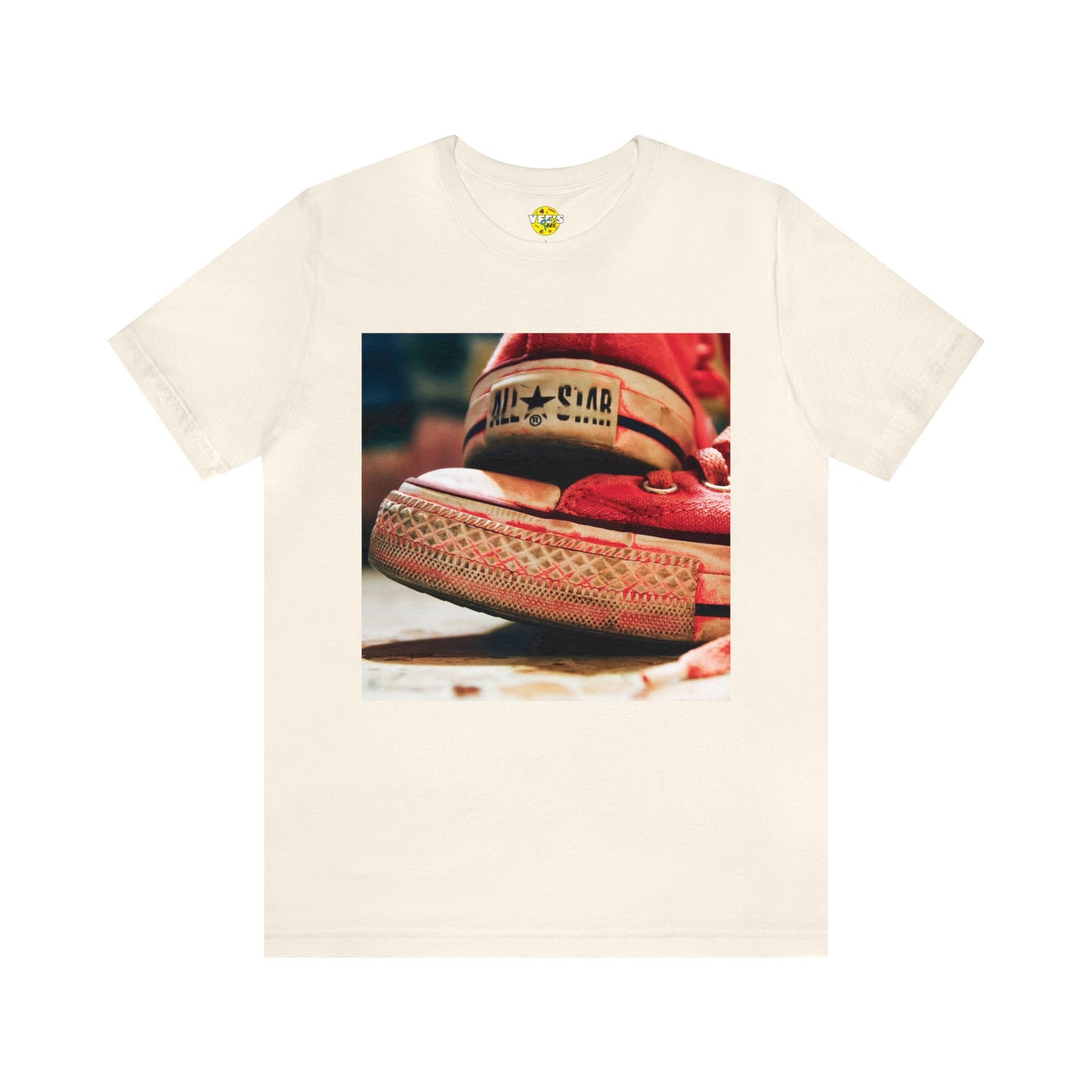 Red Chuck Taylors Zoomed In Short Sleeve T-Shirt - Classic Sneaker Lover Tee, Vintage Shoe Graphic Shirt