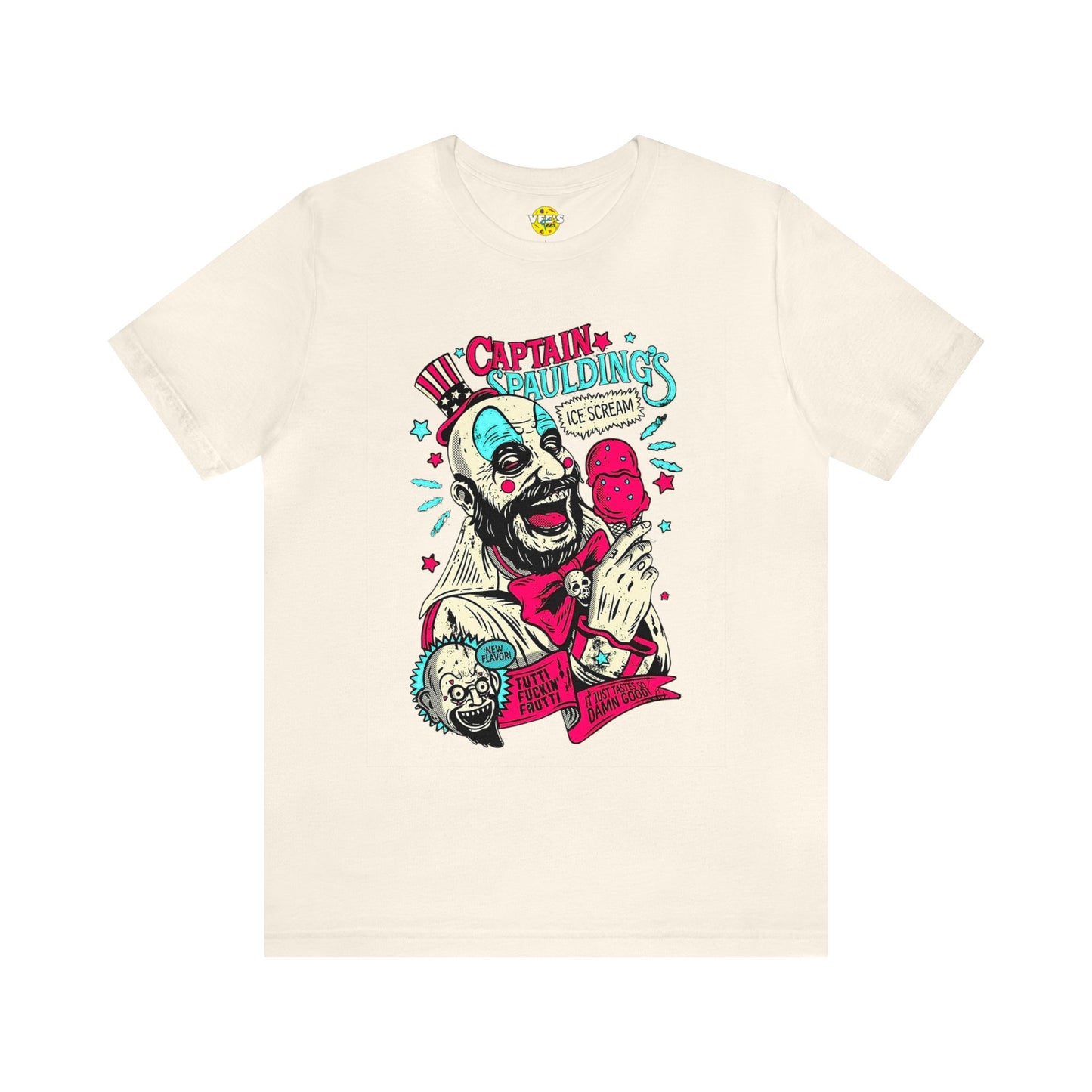 Halloween Captain Spaulding Short Sleeve T-Shirt - Classic Horror Icon Tee, Rob Zombie Character Graphic Shirt