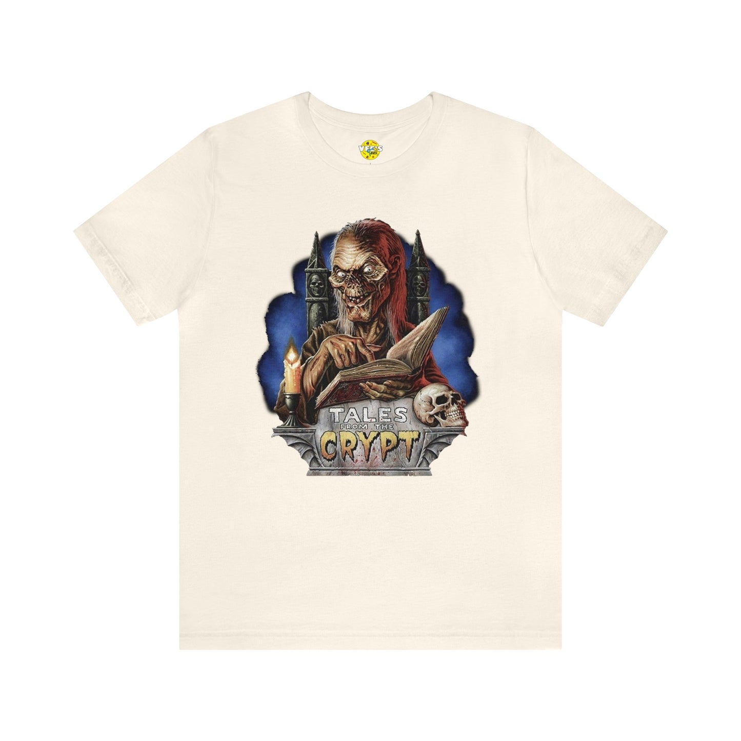 Halloween Crypt Keeper Tales from the Crypt Short Sleeve T-Shirt - Horror Icon Tee, Retro TV Show Graphic Shirt