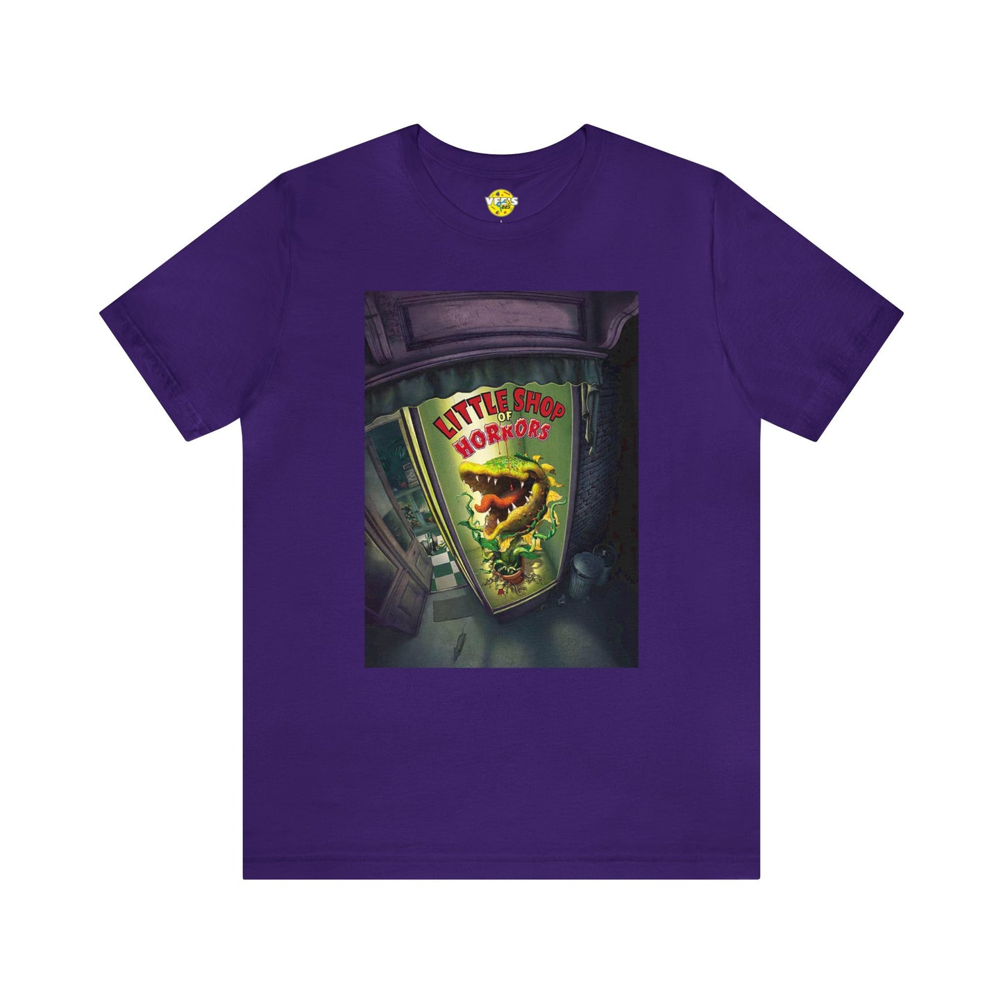 Halloween Little Shop of Horrors Short Sleeve T-Shirt - Classic Horror Movie Tee, Retro Cartoon Graphic Shirt