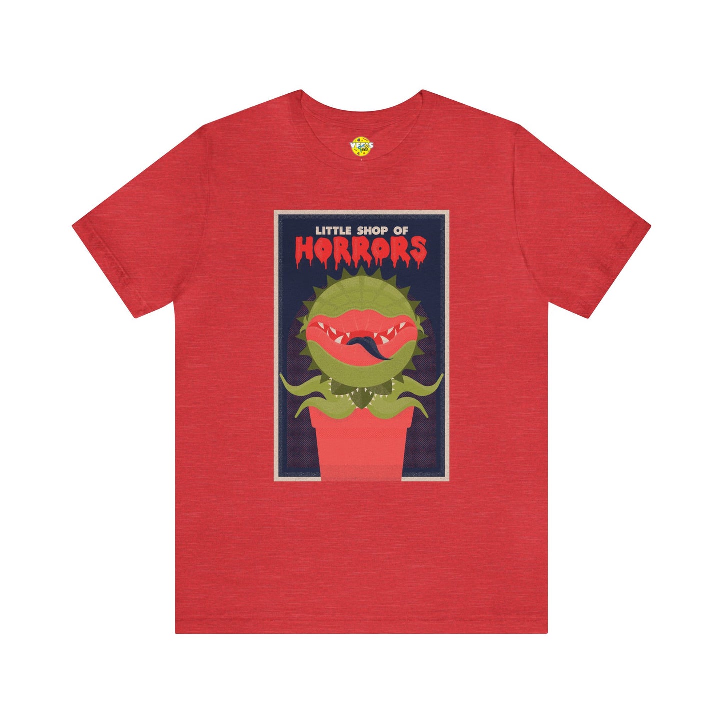 Halloween Audrey II Little Shop of Horrors Short Sleeve T-Shirt - Retro Horror Movie Graphic Tee, Vintage Plant Monster Shirt