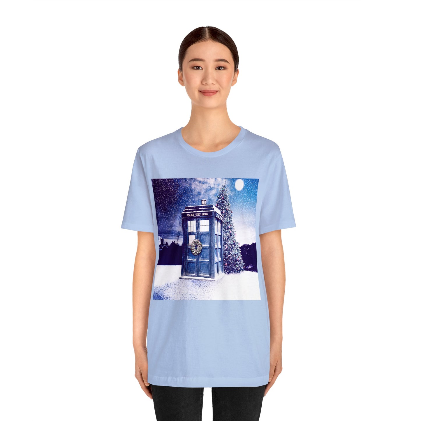 Dr Who Christmas - Dr Who Tardis Shirt - Dr Who Christmas Tardis Tshirt - Retro Doctor Who Tardis Tee - Christmas TARDIS Tshirt