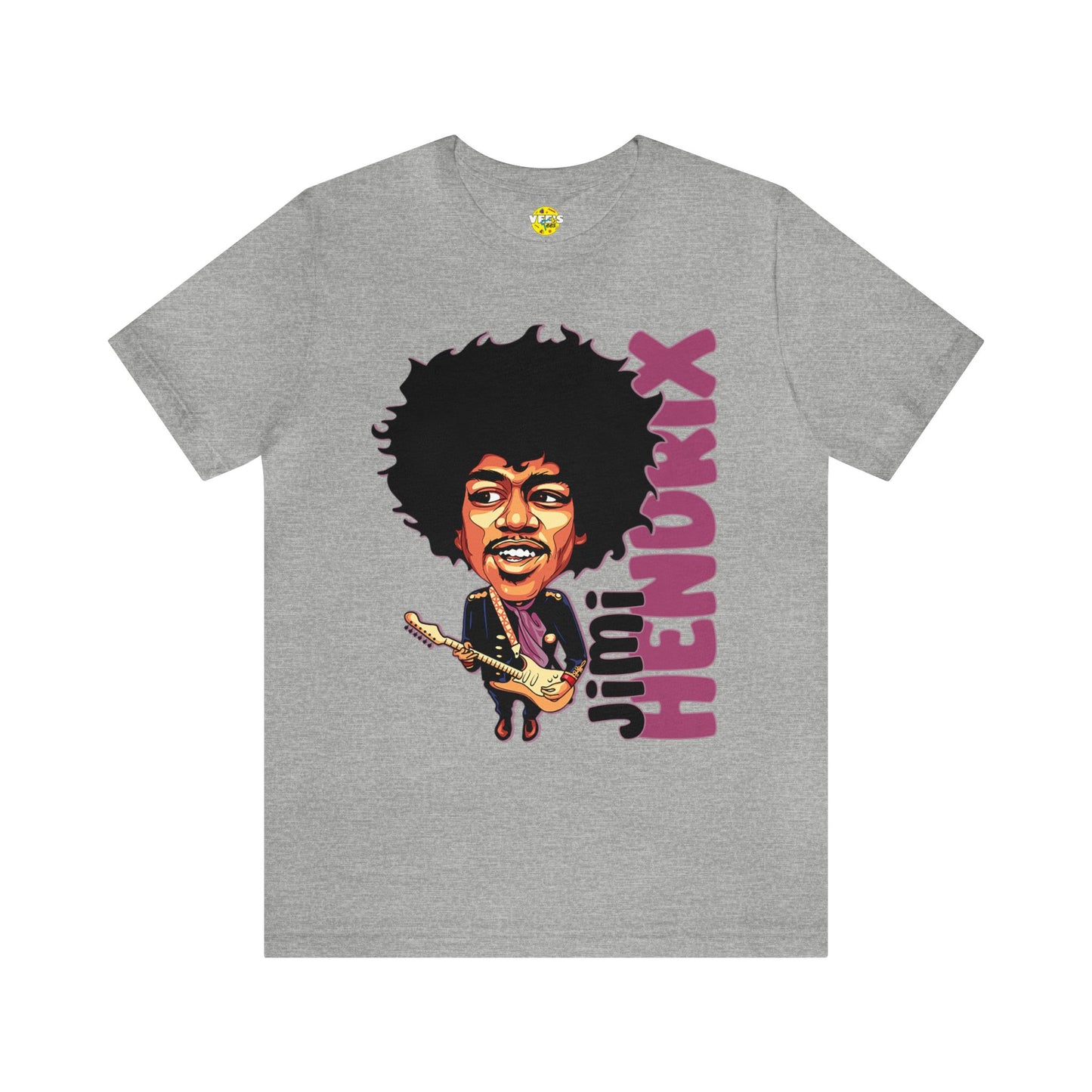 Jimi Hendrix Cartoon Portrait T-Shirt, Black History Icon Tee, Vintage Music Legend Shirt