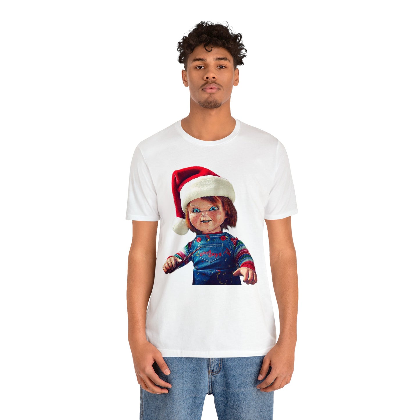 Yuletide Chucky Holiday Short Sleeve T-Shirt - Festive Horror Christmas Tee