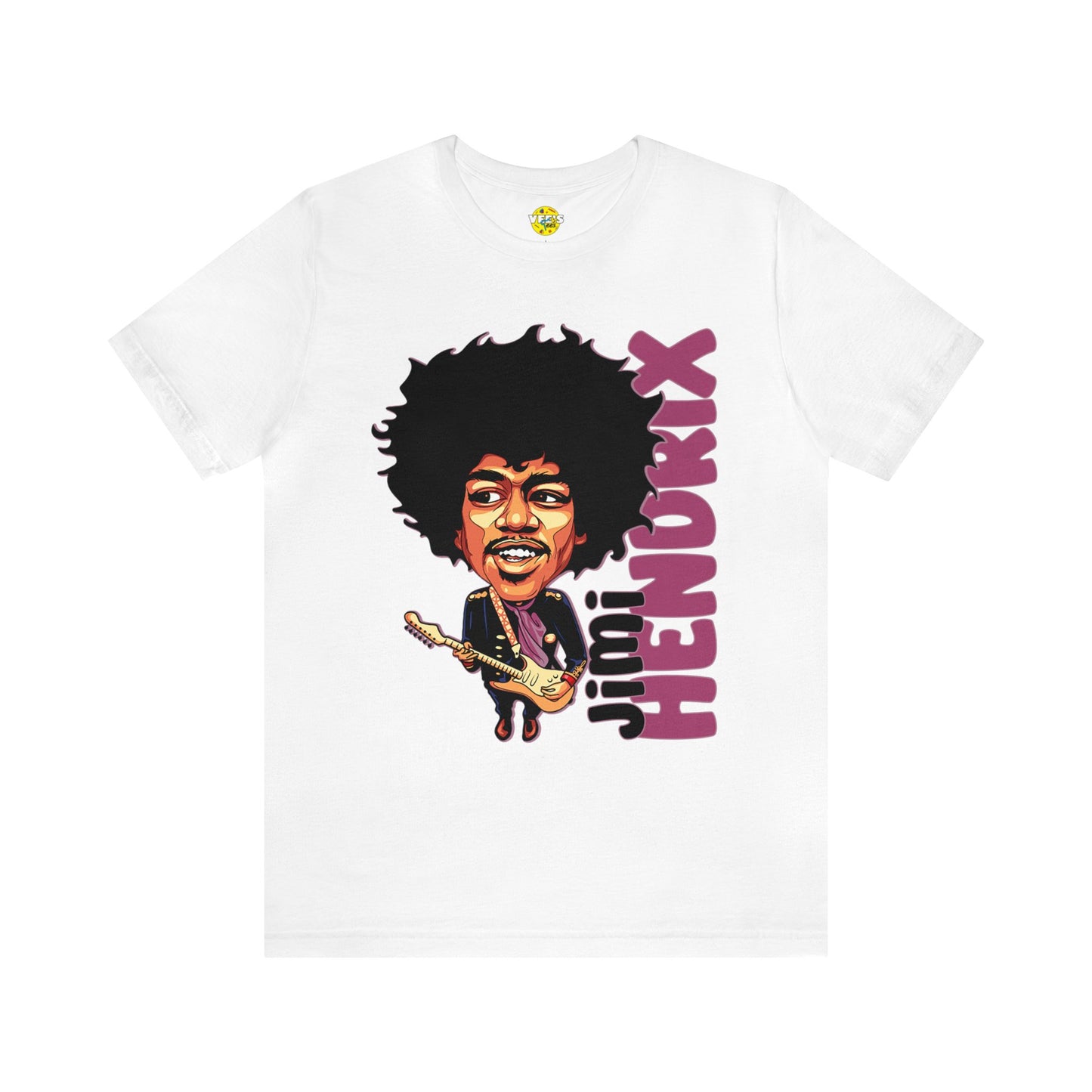 Jimi Hendrix Cartoon Portrait T-Shirt, Black History Icon Tee, Vintage Music Legend Shirt