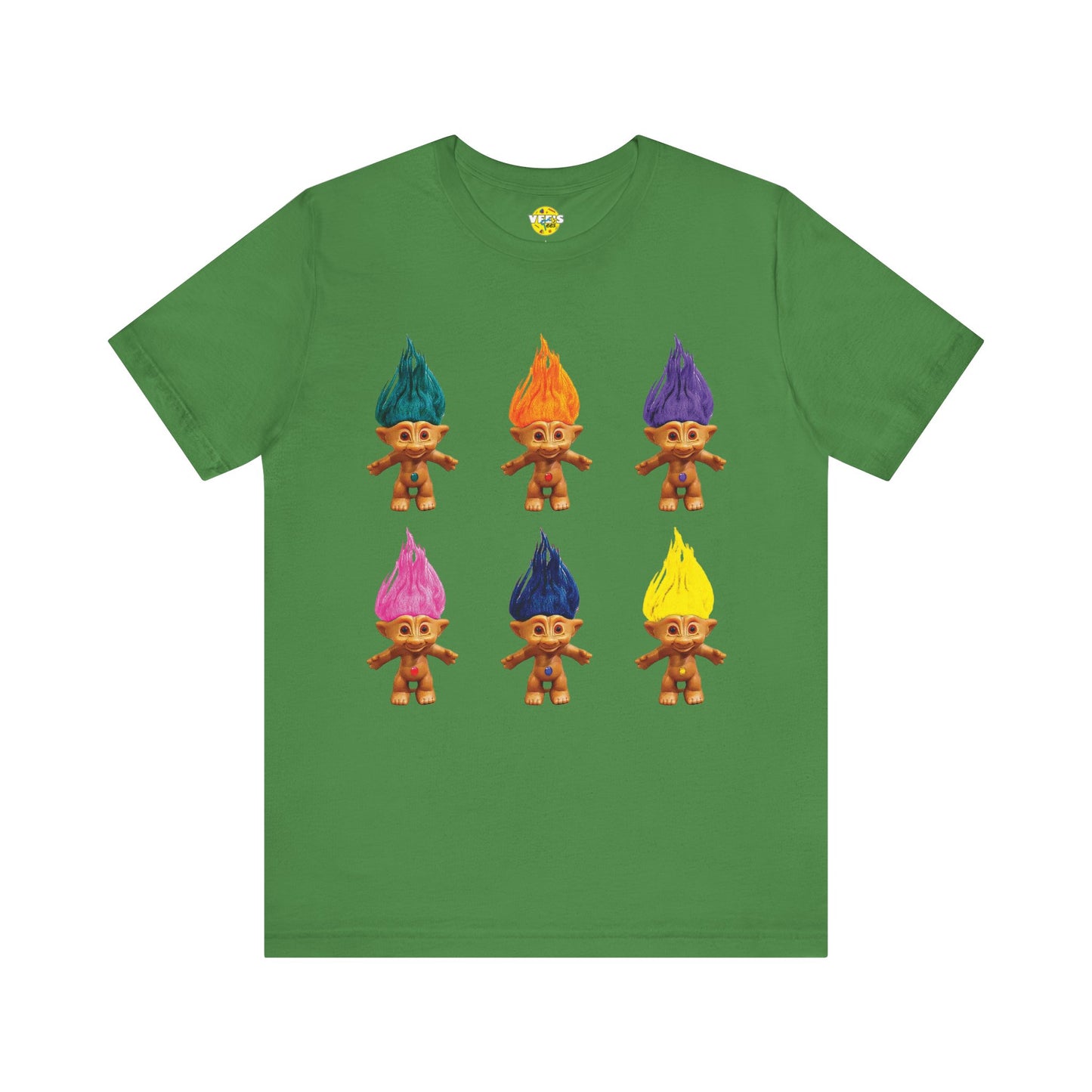 Vintage Treasure Troll Squad Short Sleeve T-Shirt - Retro 90s Nostalgia Tee