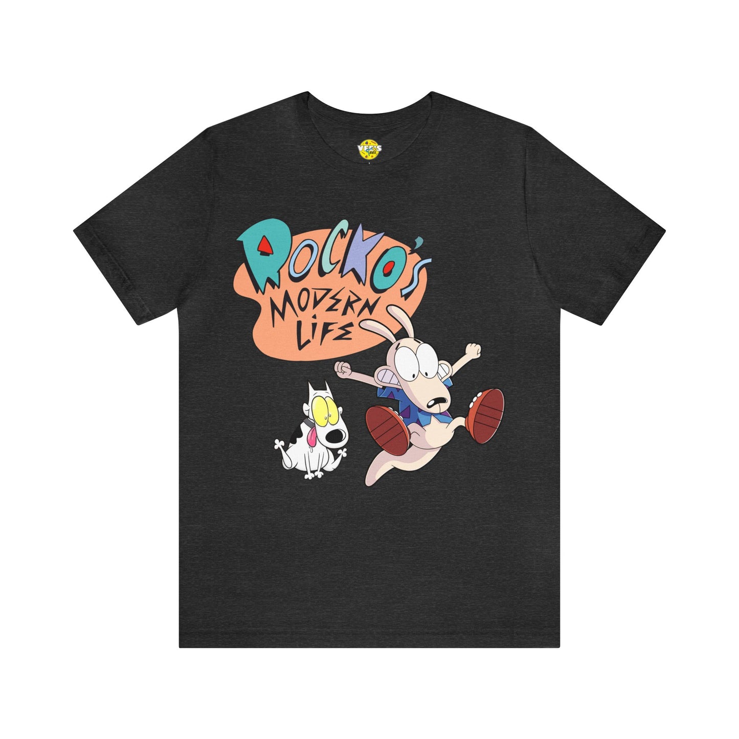 Rockos Modern Life Retro Short Sleeve T-Shirt - Cartoon Nostalgia Tee