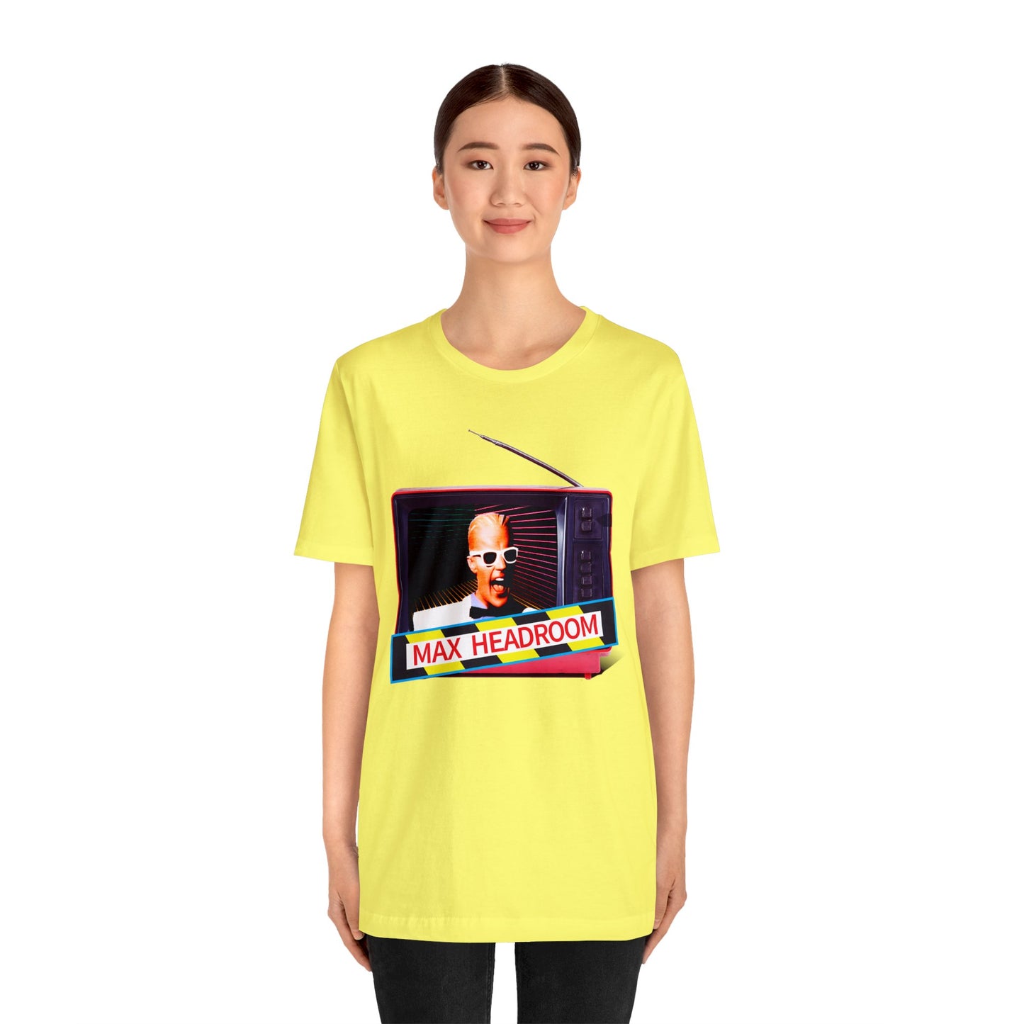 Max Headroom Retro TV Vibes Short Sleeve T-Shirt - Vintage Cyberpunk Tee