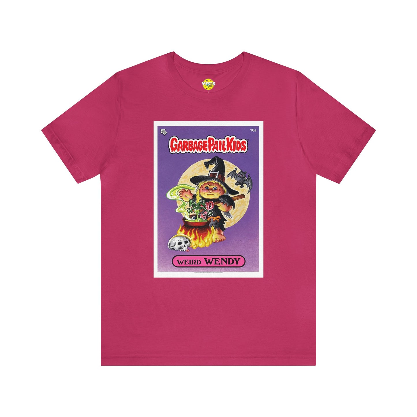 Halloween Garbage Pail Kids Weird Wendy Short Sleeve T-Shirt - Retro Sticker Art Tee, Vintage 80s Graphic Shirt