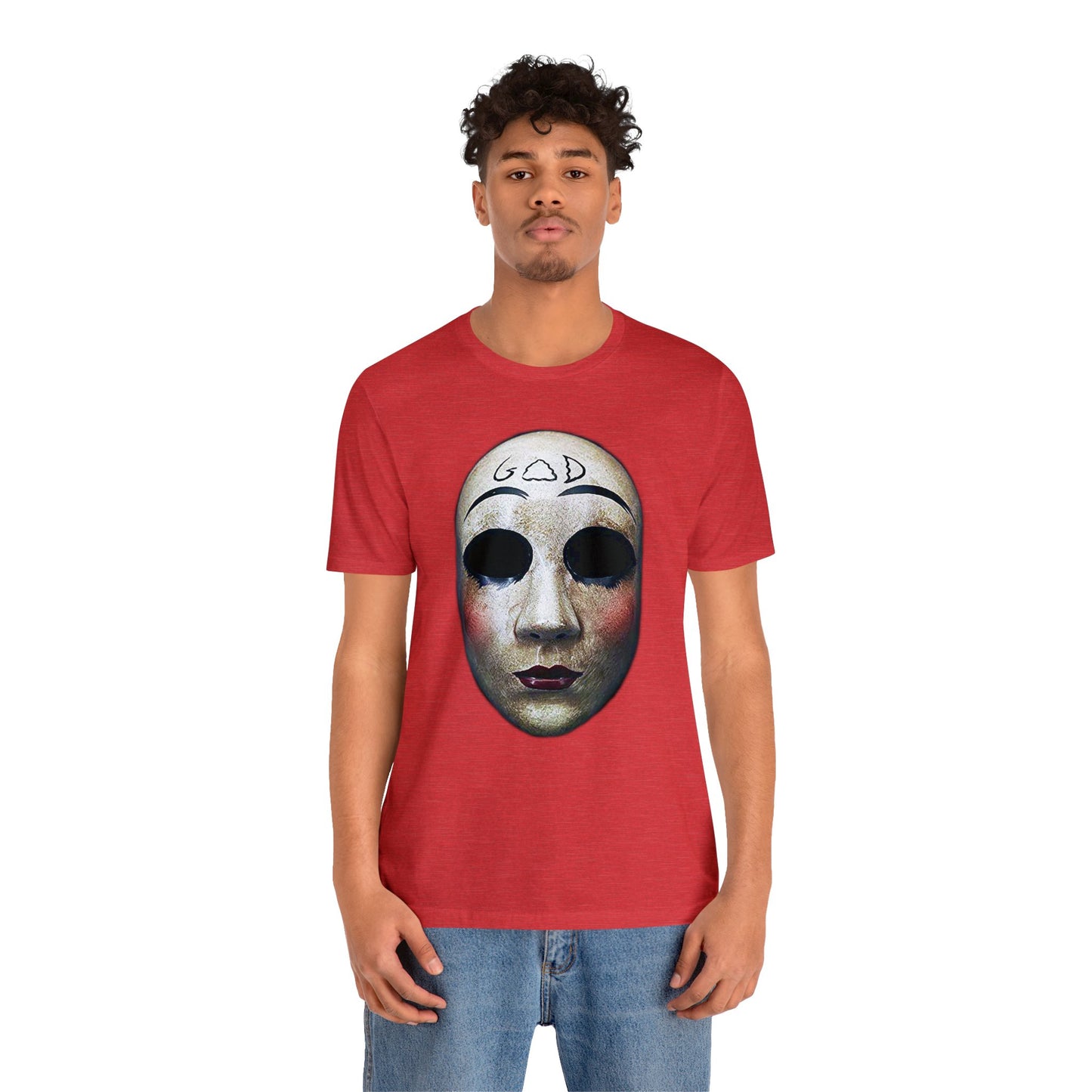 Halloween The Purge God Mask Short Sleeve T-Shirt - Iconic Horror Movie Tee, The Purge Mask Graphic Shirt