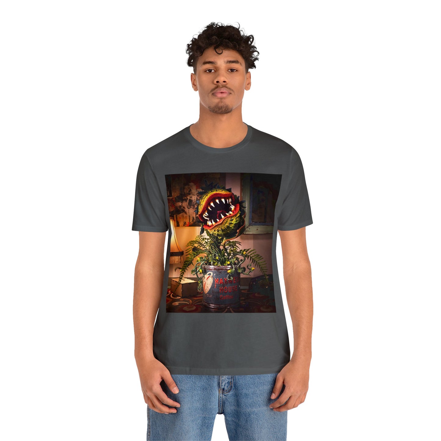 Halloween Audrey II from Little Shop of Horrors Short Sleeve T-Shirt - Cult Classic Musical Tee, Movie Monster Graphic Shirt