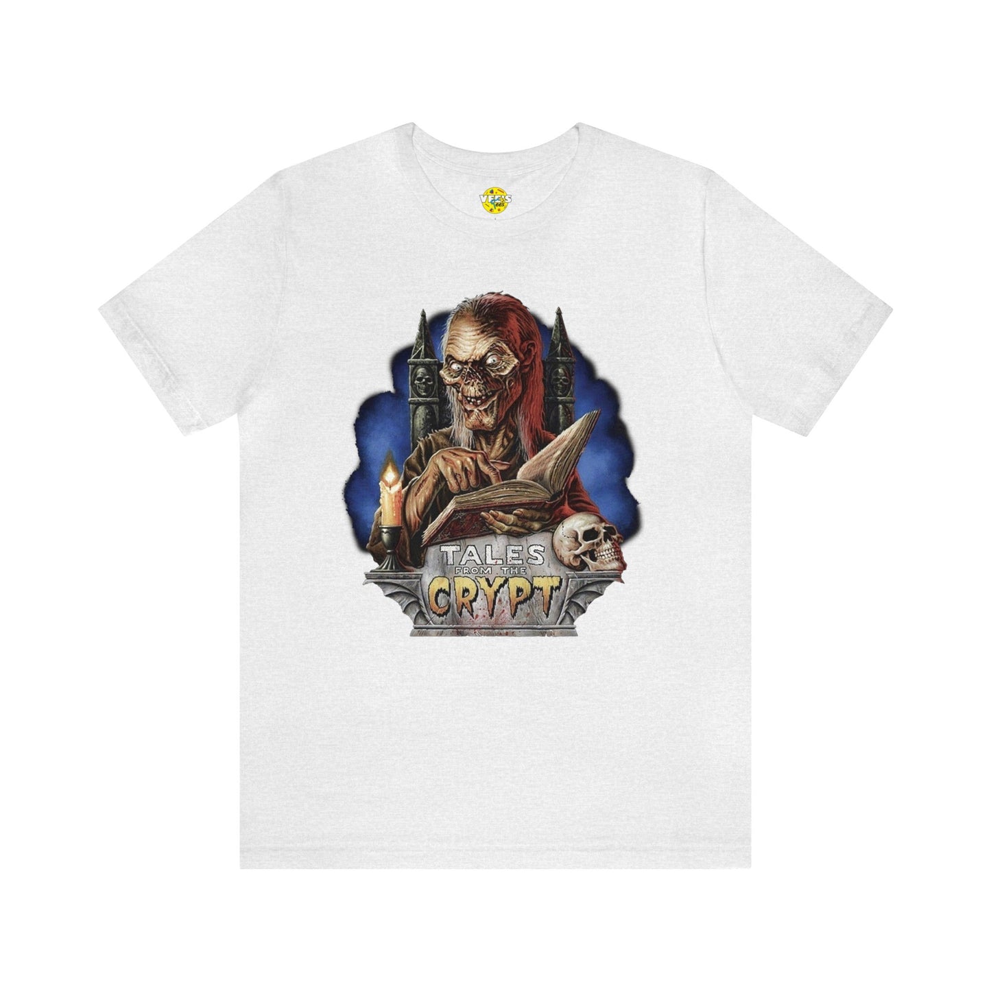 Halloween Crypt Keeper Tales from the Crypt Short Sleeve T-Shirt - Horror Icon Tee, Retro TV Show Graphic Shirt