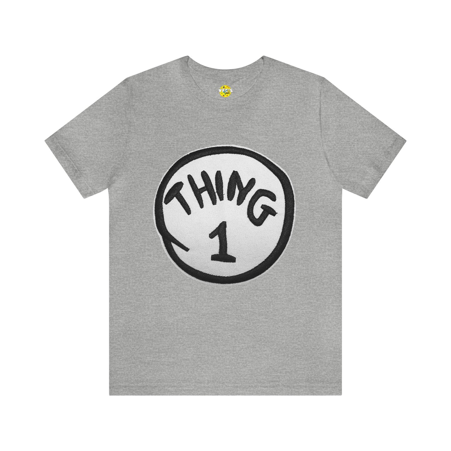 Thing 1 Playful Graphic Vibes Tee - Cat in the Hat Seuss Fan Fashion TShirt - Valentines Day Childrens Book Companion Shirt