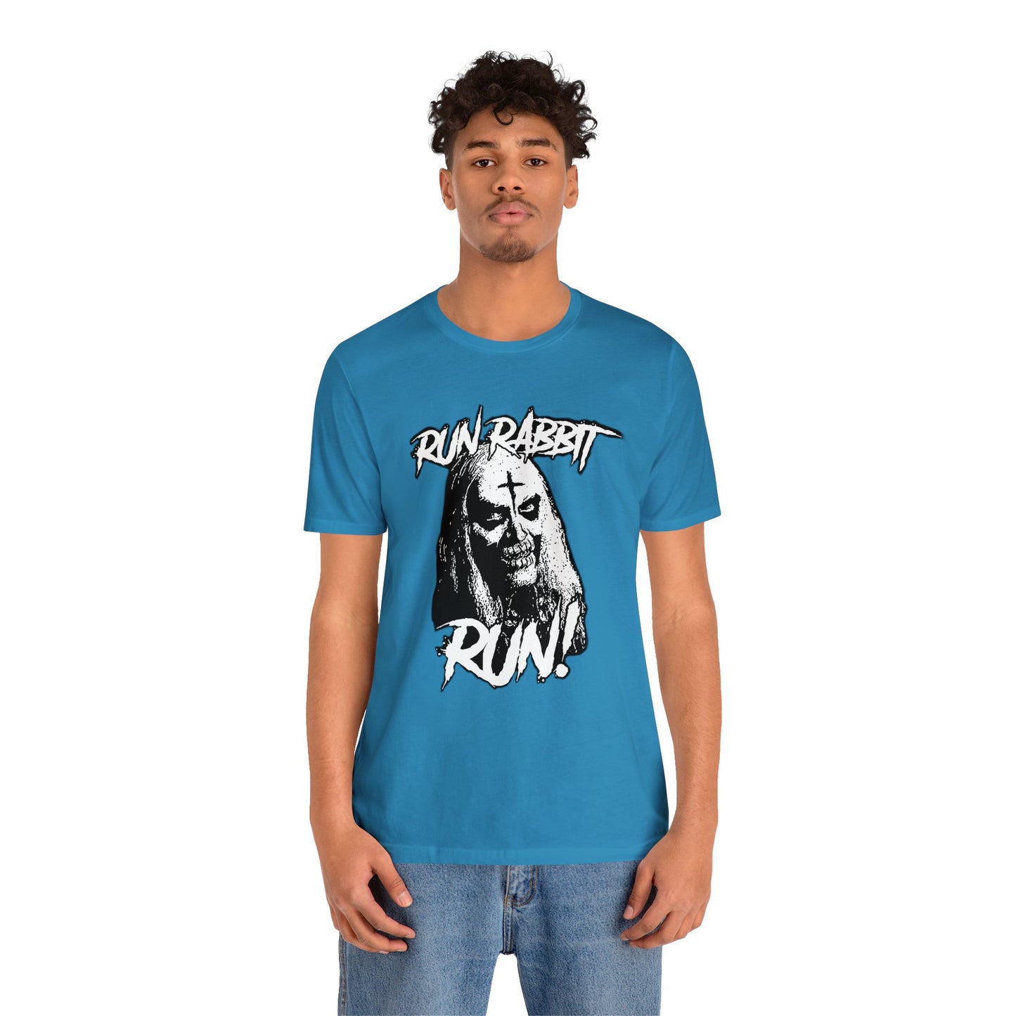 Halloween Otis B. Driftwood - Run Rabbit Run Graphic Short Sleeve T-Shirt - Retro Horror Icon Tee, House of 1000 Corpses, Devil's Rejects