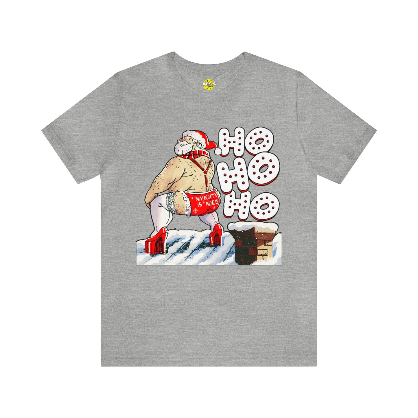 Naughty Santa Christmas tee - Naughty Santa Claus shirt - Ho Ho Ho Naughty Santa tshirt - Santa Claus Heels tshirt