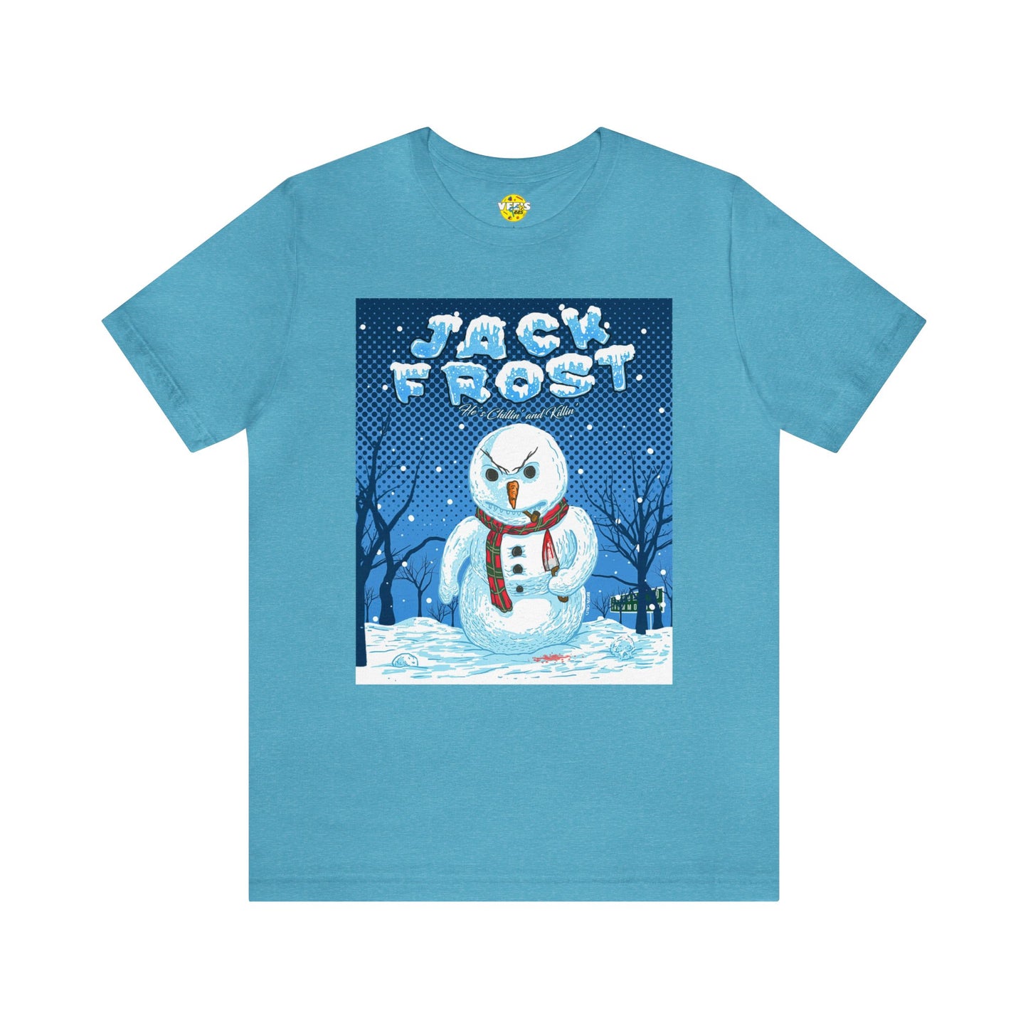 Chillingly Festive - Jack Frost Horror Movie Poster Short Sleeve T-Shirt